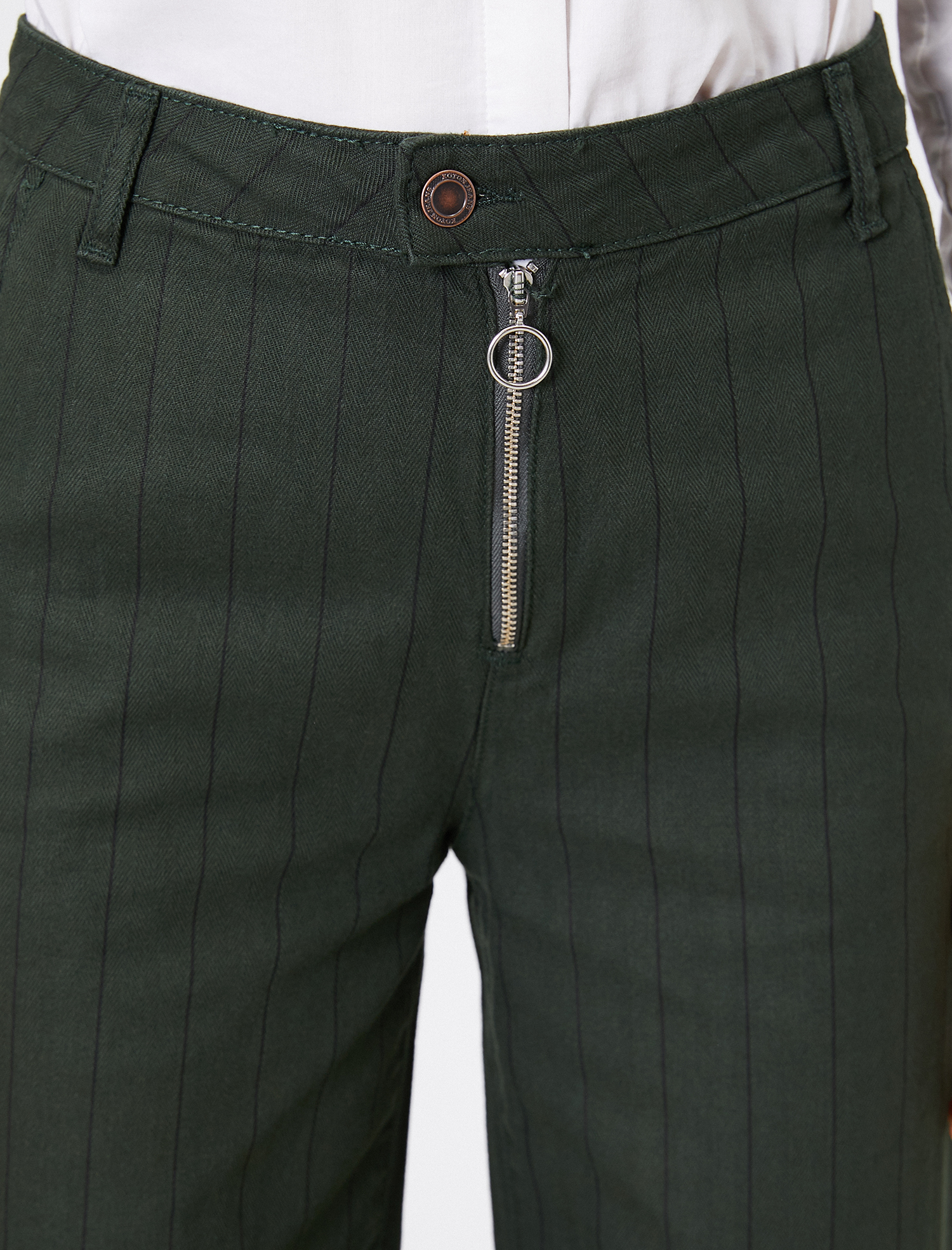   Kot Pantolon Geniş Paça Yüksek Bel Rahat Kesim