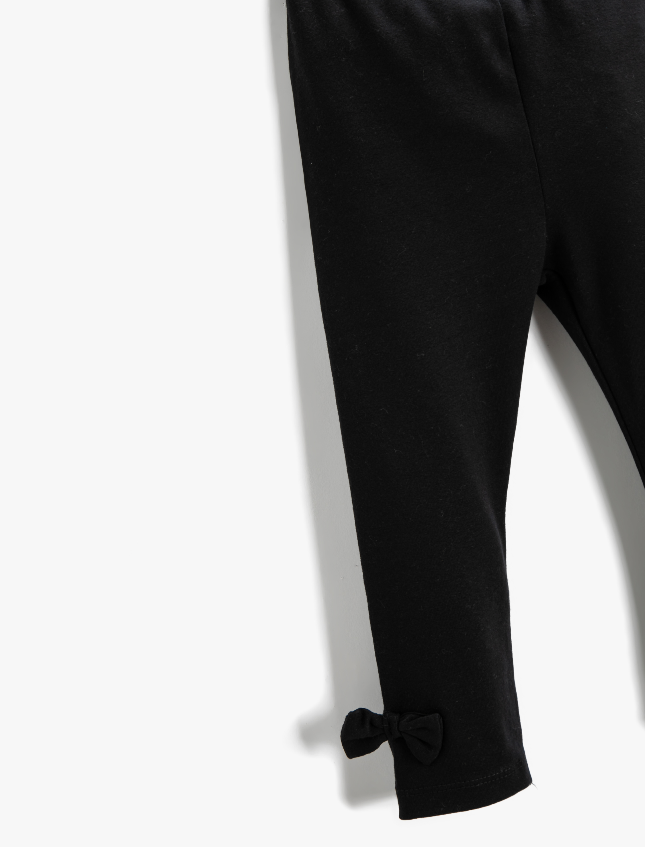  Kız Bebek Basic Fiyonk Detaylı Tayt Beli Lastikli Pamuklu