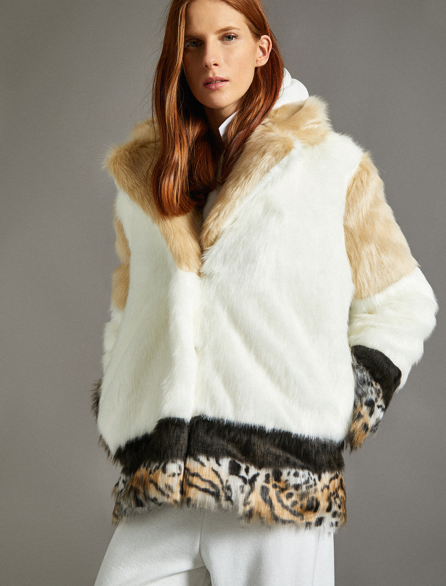 Suni Kürk Detaylı Kaban