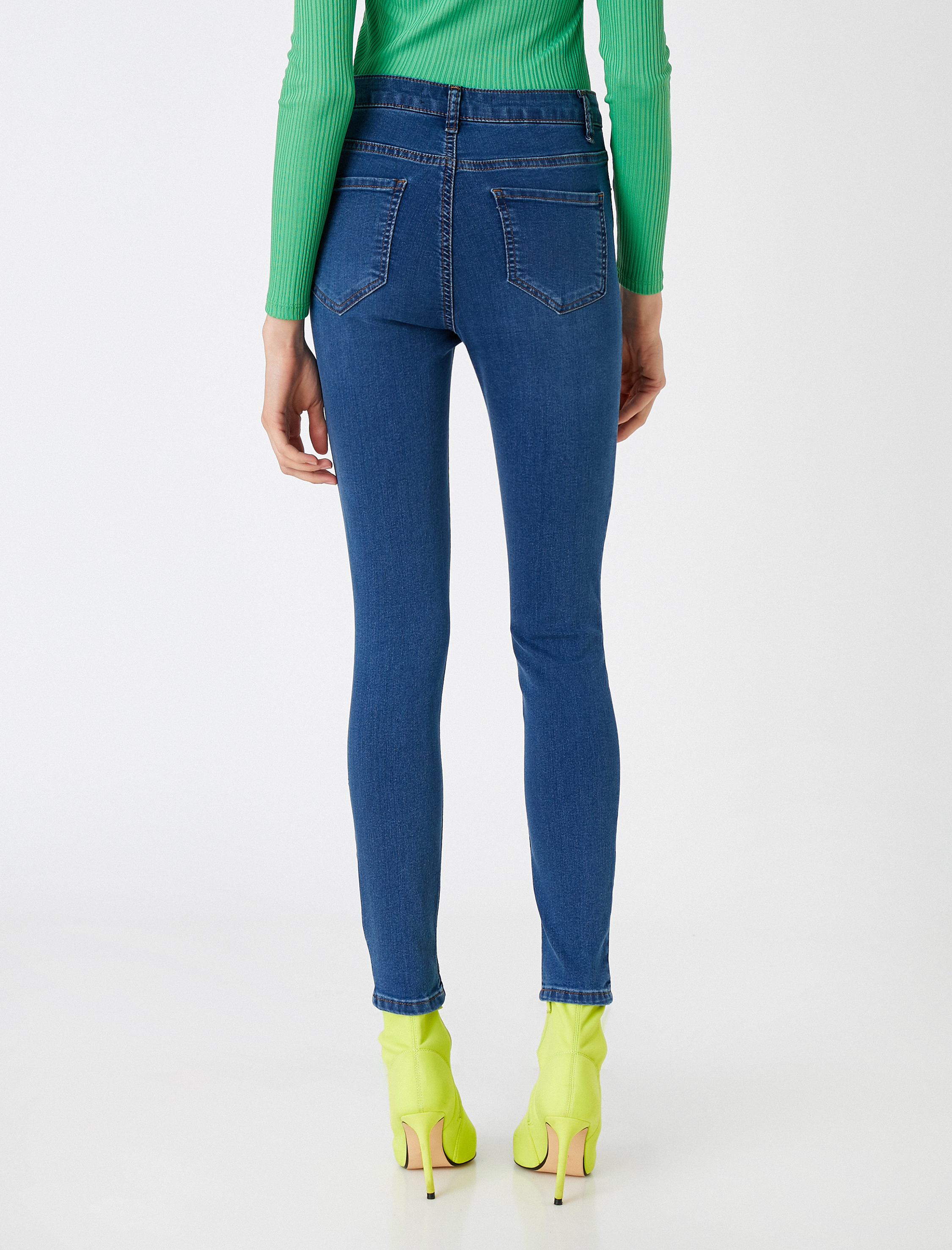   Kot Pantolon Dar Kesim Yüksek Bel Dar Paça - Carmen Jean