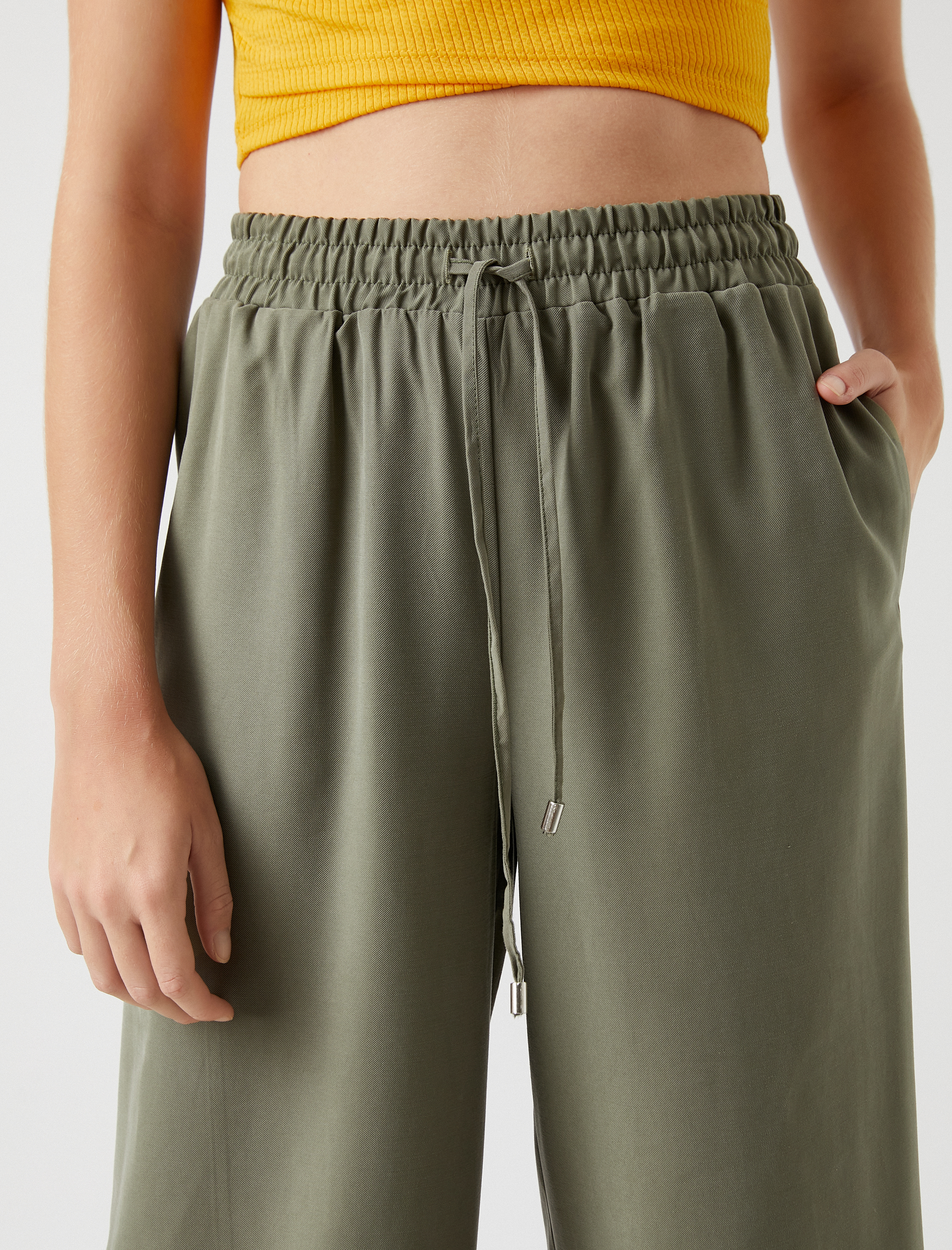   Bol Paça Pantolon Beli Bağlamalı