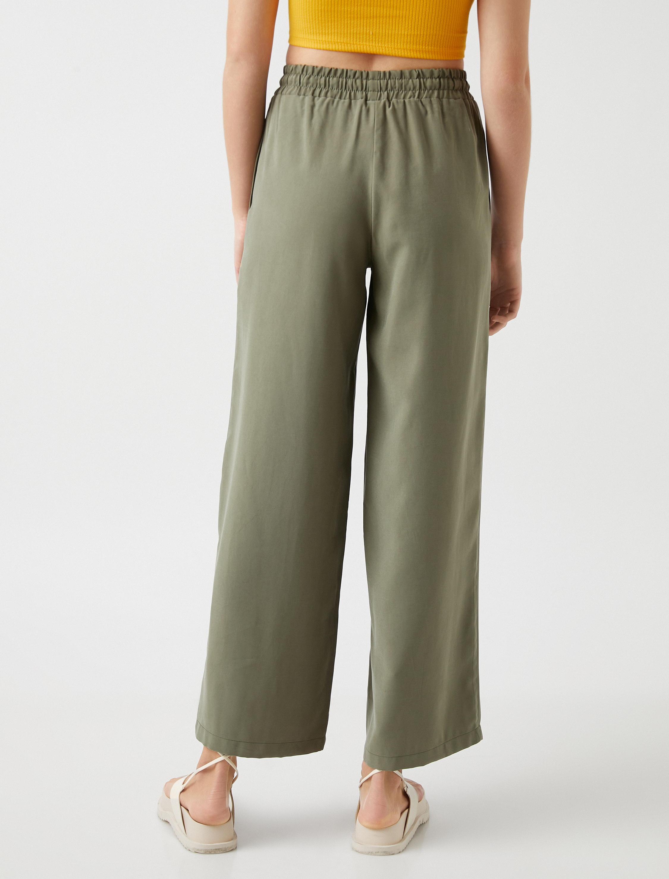   Bol Paça Pantolon Beli Bağlamalı