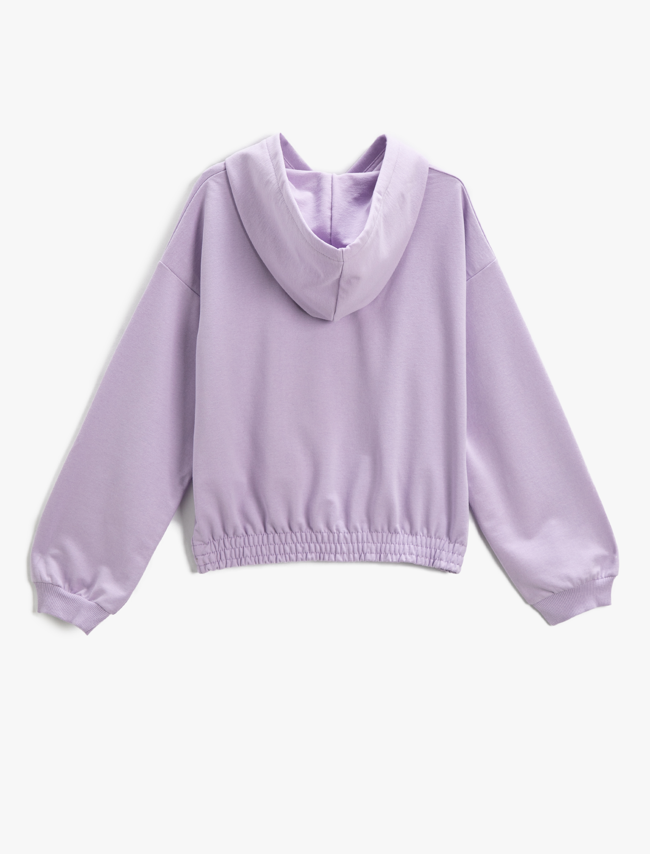  Kız Çocuk Kapüşonlu Baskılı Sweatshirt Uzun Kollu