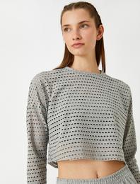 Crop Spor Sweatshirt