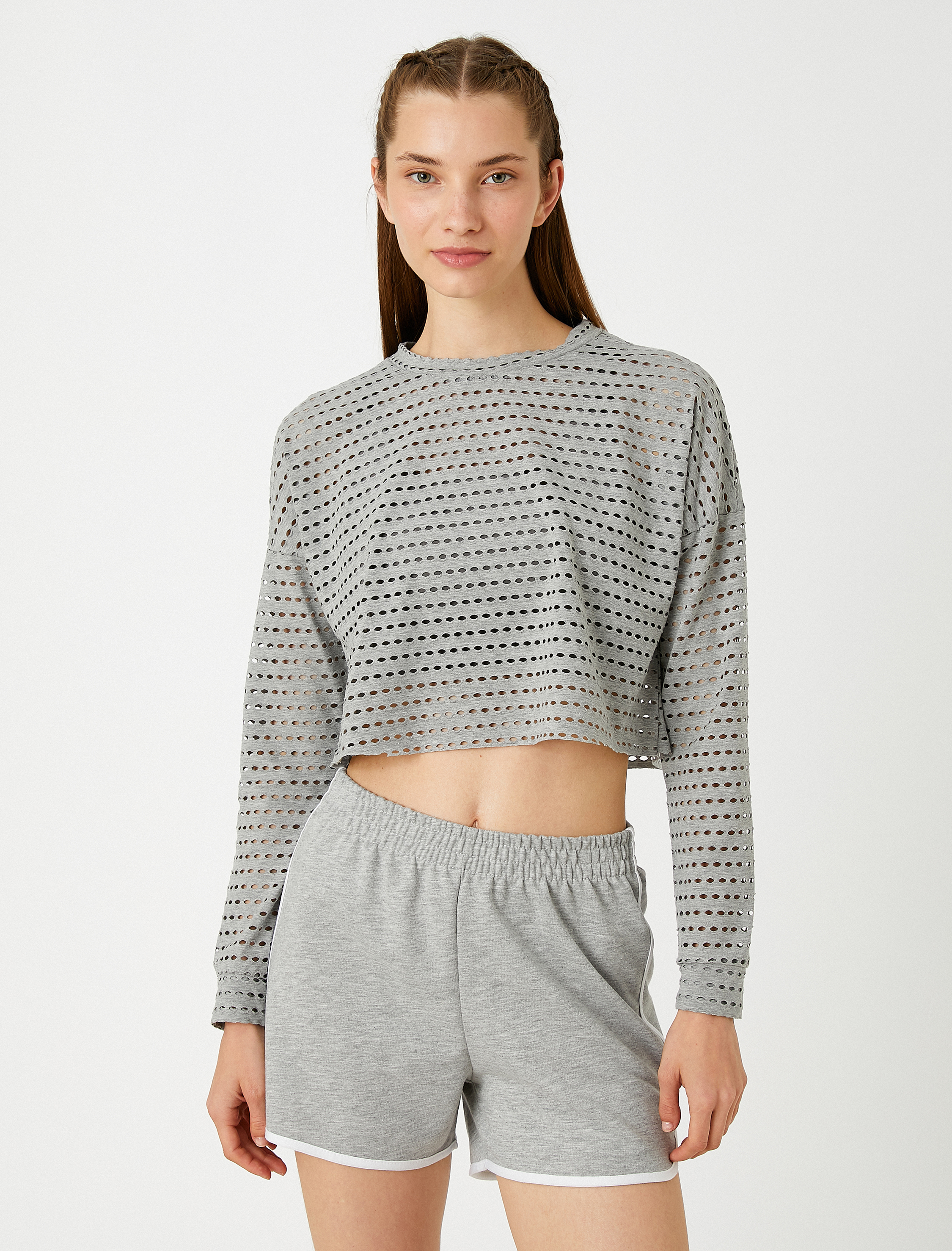   Crop Spor Sweatshirt