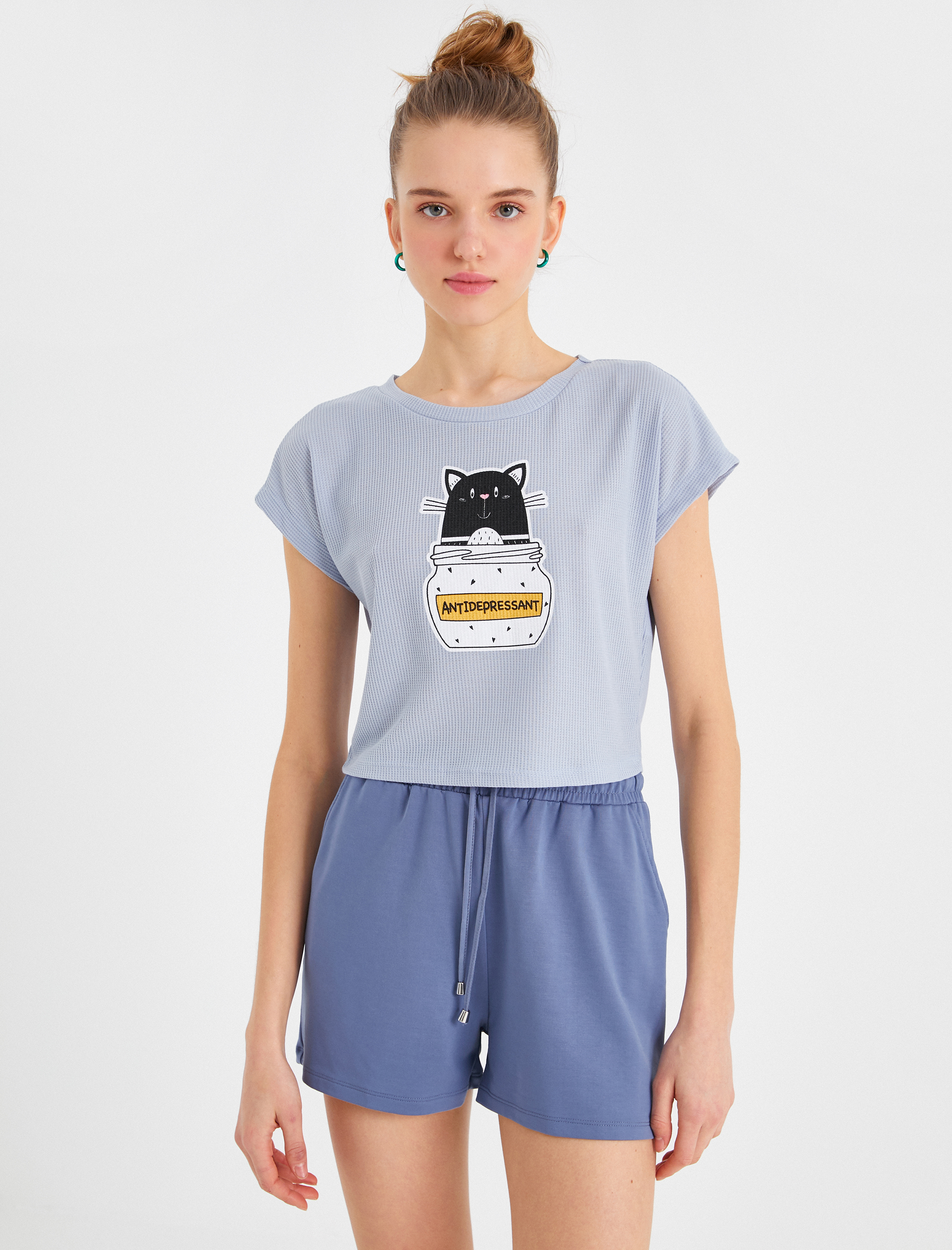   Kısa Kollu Baskılı Tişört