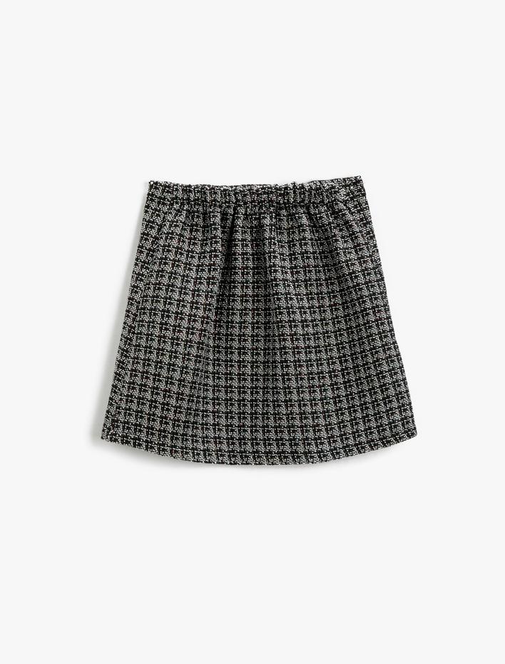 Kız Çocuk Etek Düğme Detaylı