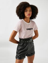 Kısa Kollu Bisiklet Yaka Tişört