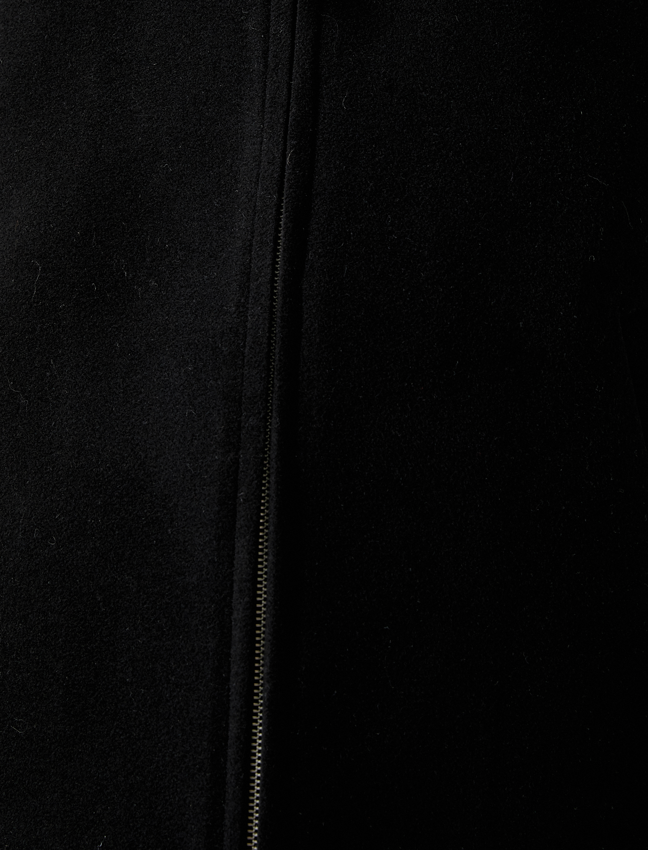   Fermuarlı Cepli Kaşe Kaban