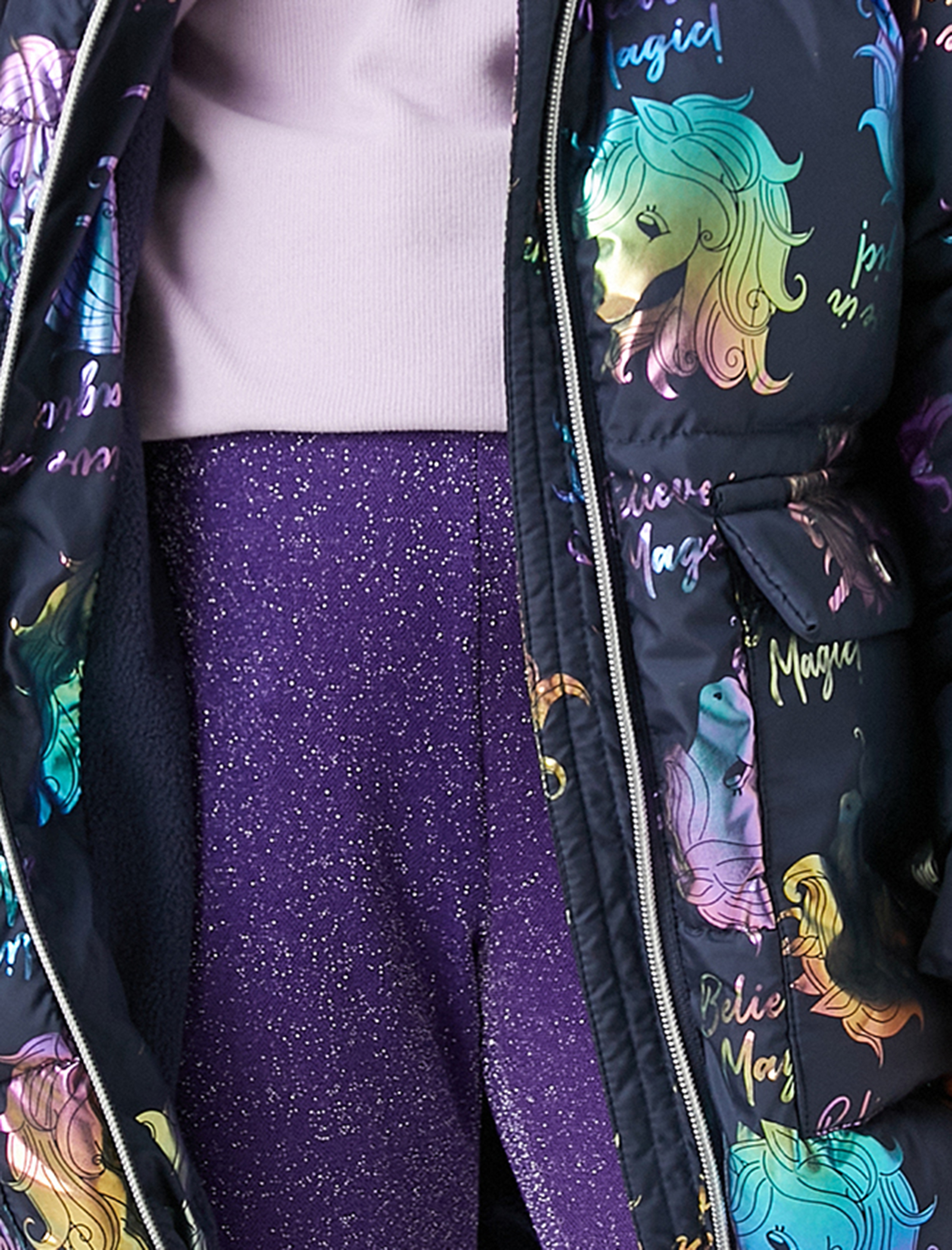  Kız Çocuk Basic İspanyol Paça Pantolon Simli