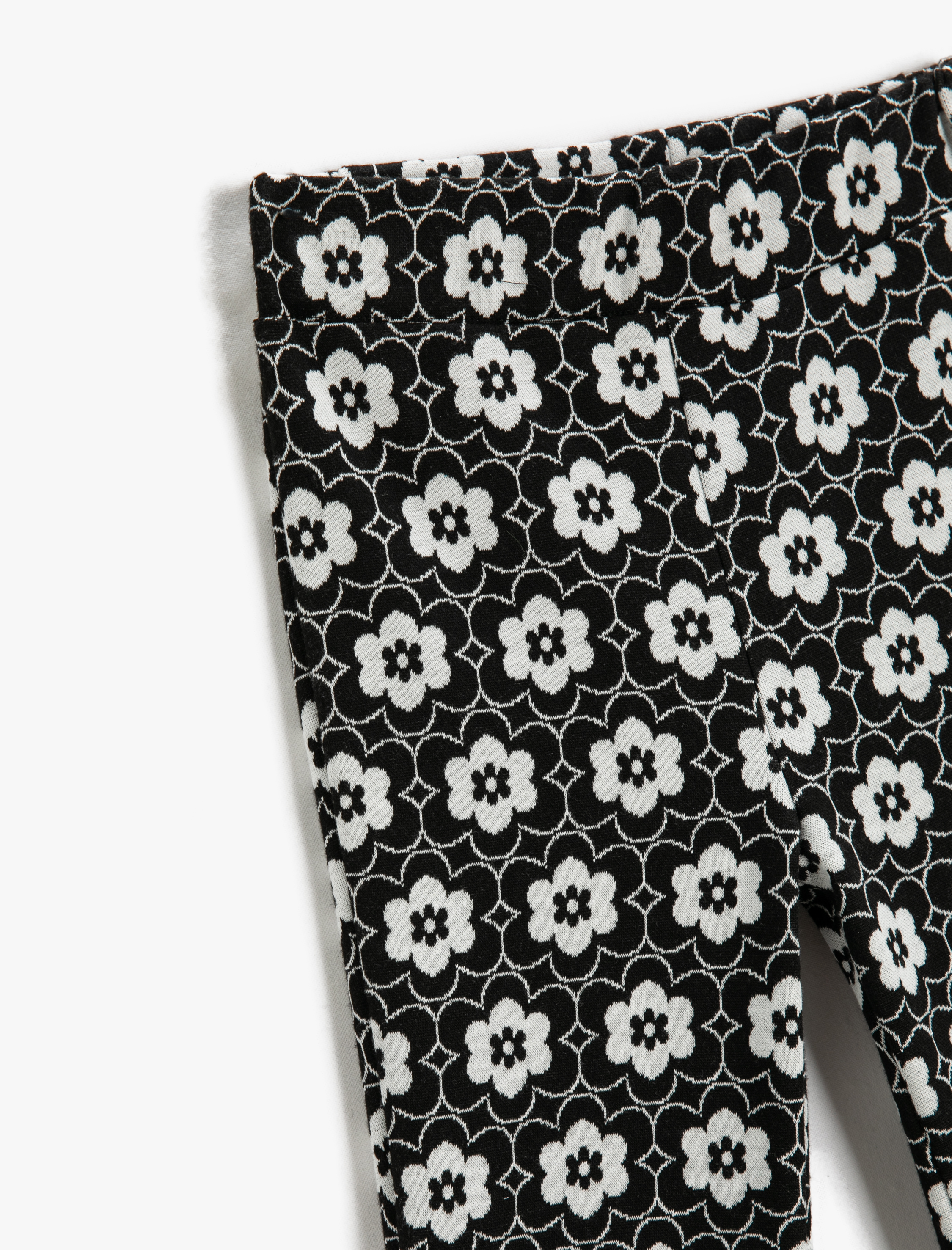  Kız Çocuk İspanyol Paça Pantolon Çiçek Desenli