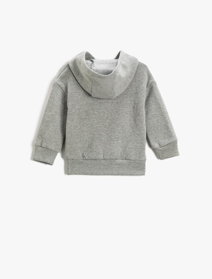 Kız Bebek Kapüşonlu Sweat Pul Payet Detaylı