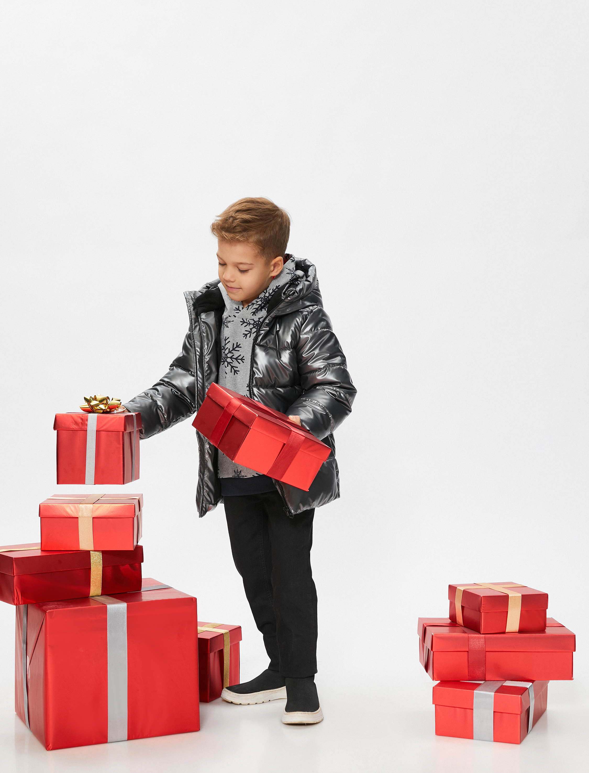  Erkek Çocuk Kot Pantolon Beli Bağlamalı Pamuklu - Slim Jean