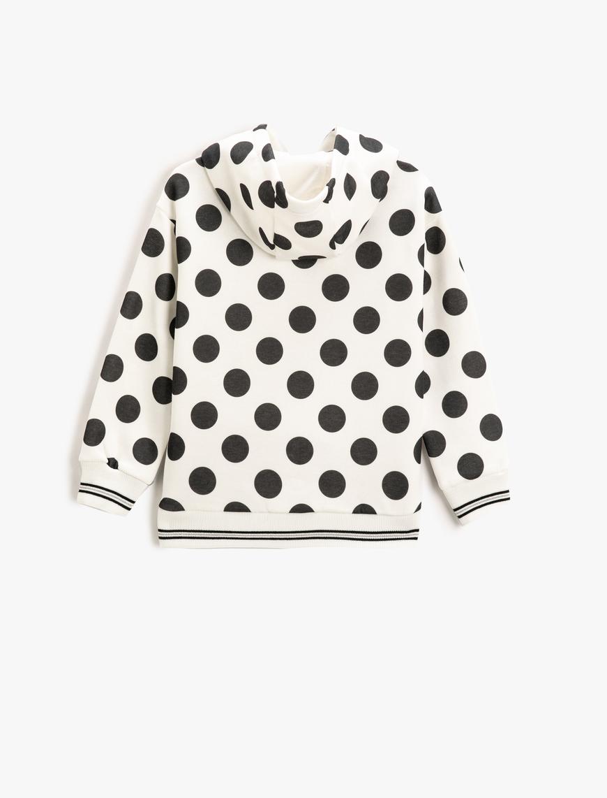  Kız Çocuk Minnie Mouse Baskılı Kapüşonlu Sweatshirt Lisanslı Şardonlu