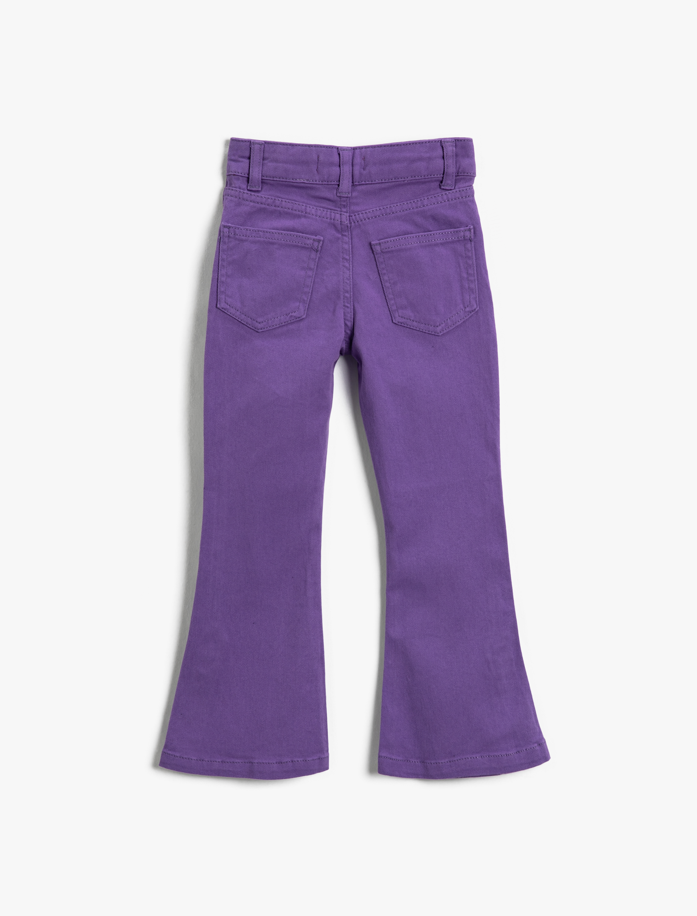  Kız Çocuk İspanyol Paça Kot Pantolon Yırtmaç Detaylı - Flare Jean