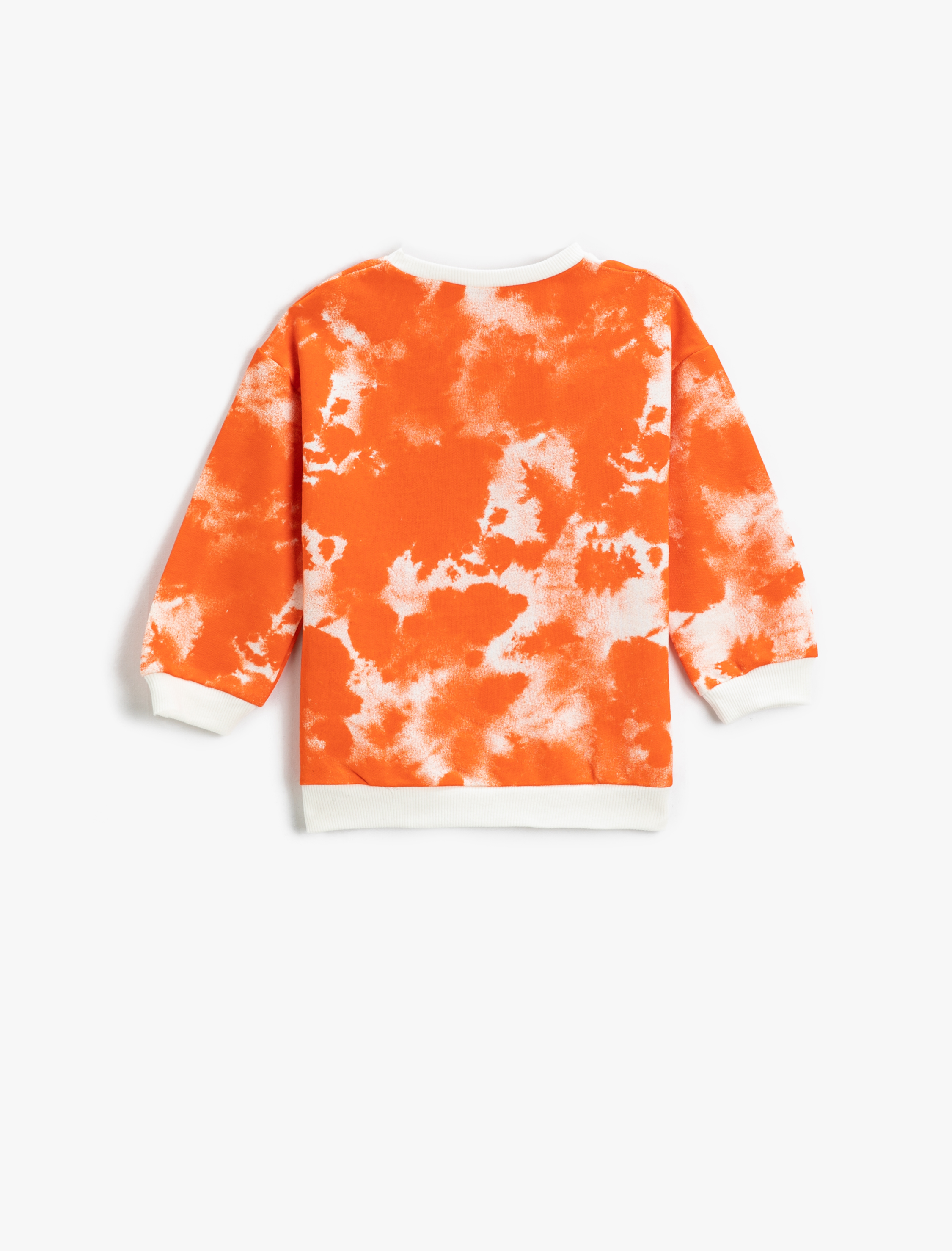 Erkek Bebek Batik Desenli Sweatshirt Bisiklet Yaka