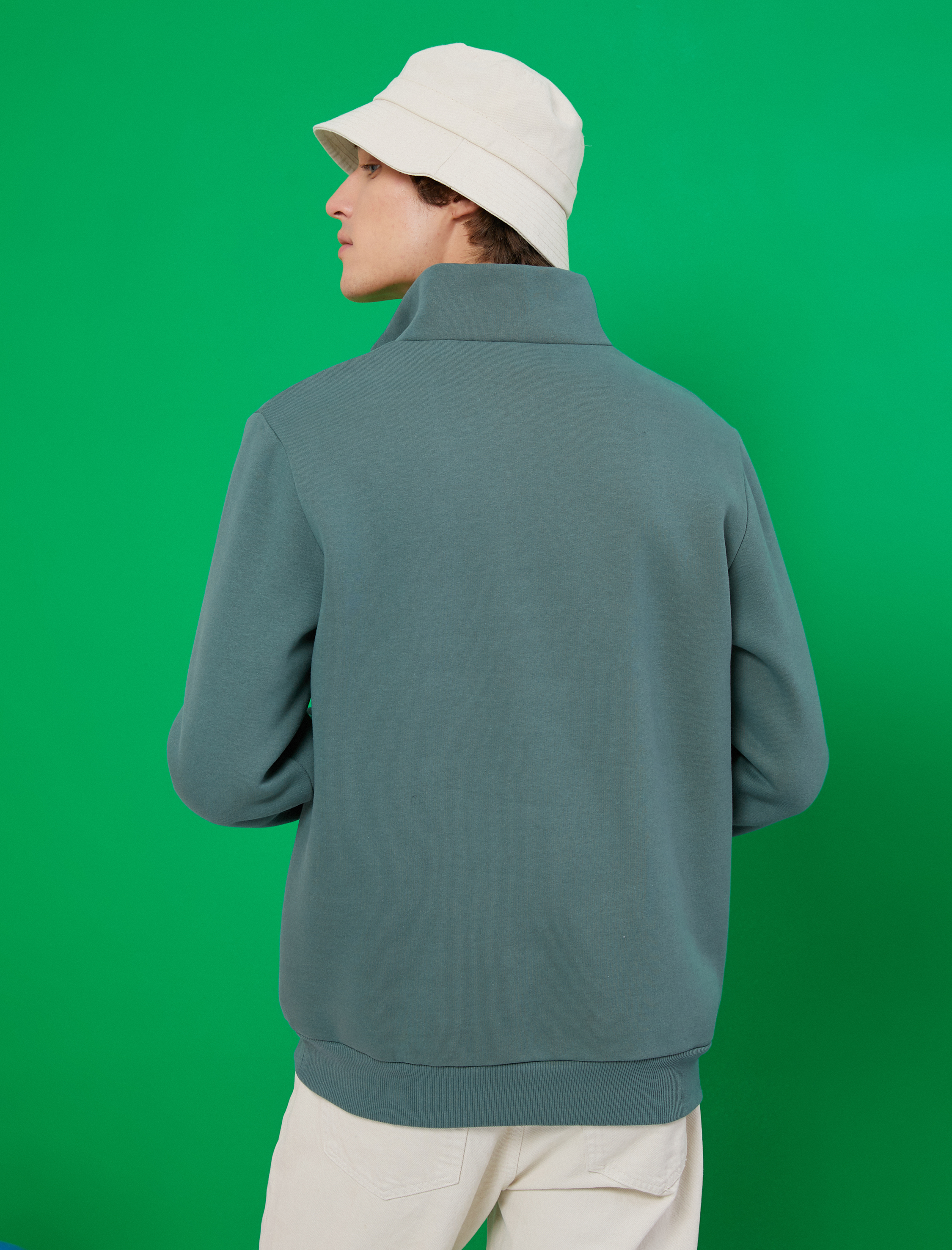   Looney Tunes Fermuarlı Oversize Sweatshirt Şardonlu Lisanslı Baskılı