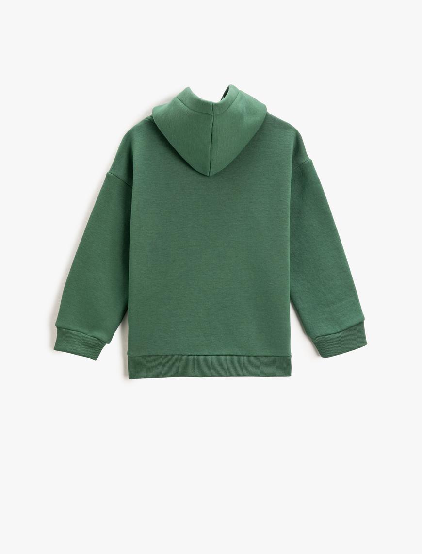  Erkek Çocuk Aslan Kral Sweatshirt Baskılı Lisanslı Kapüşonlu Şardonlu