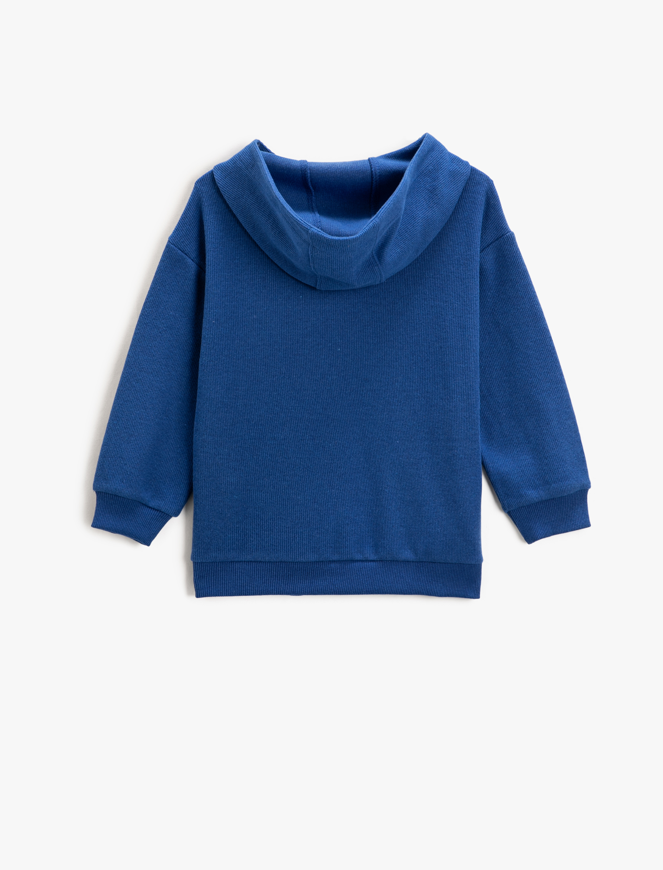 Erkek Çocuk Kapüşonlu Fermuarlı Hırka Ribanalı Baskı Detaylı