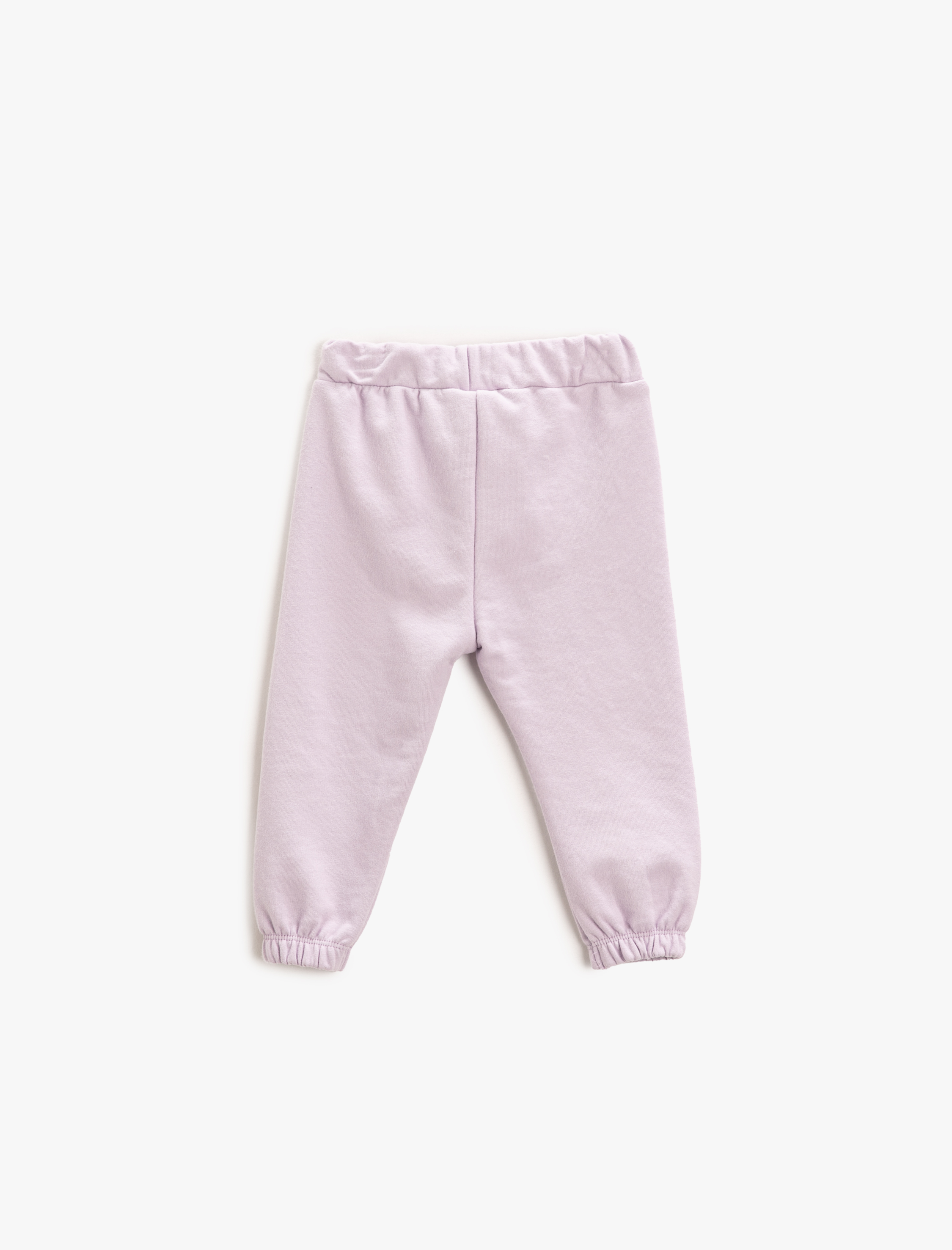  Kız Bebek Basic Jogger Eşofman Altı Beli Bağlamalı Şardonlu