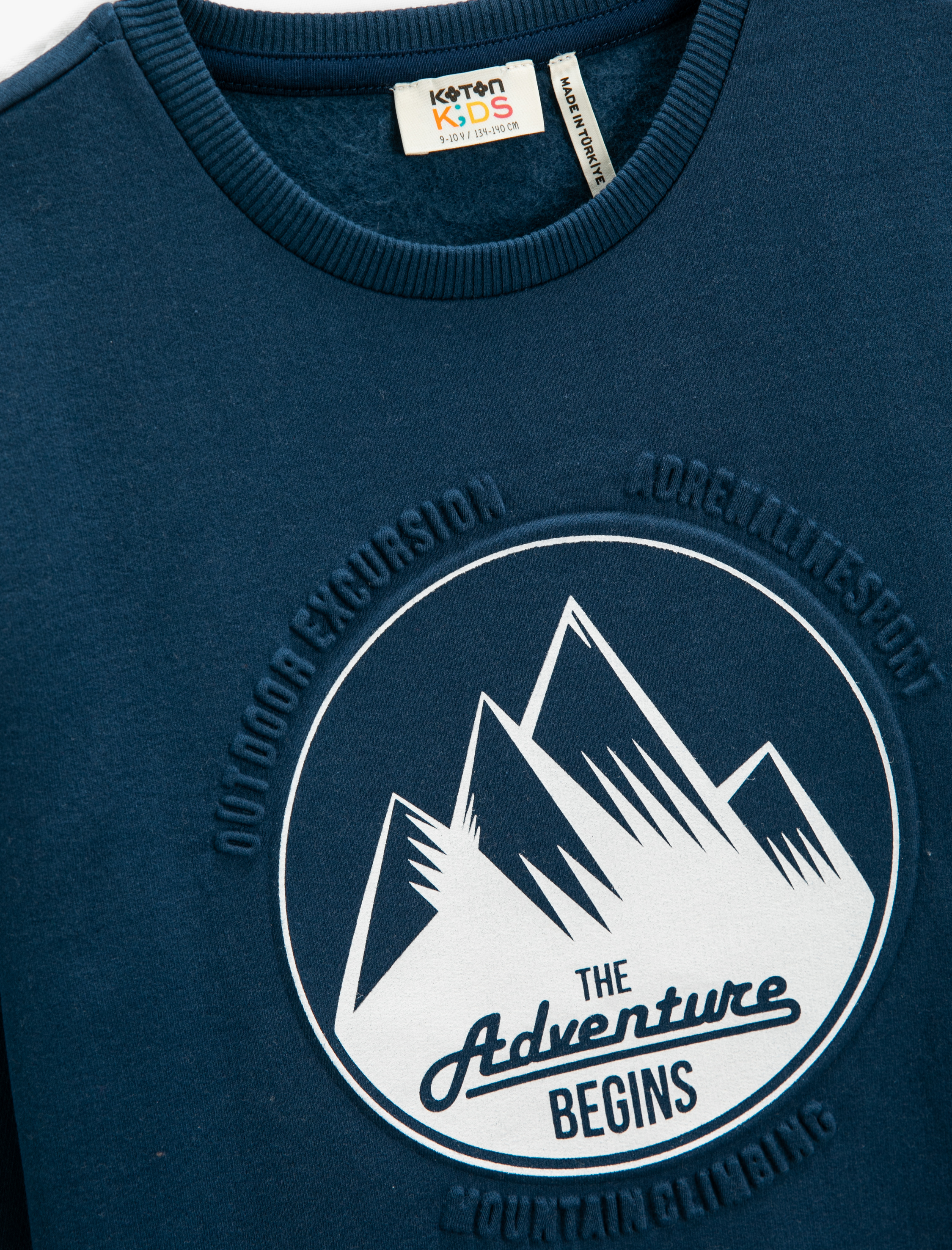  Erkek Çocuk Baskılı Sweatshirt Doğa ve Macera Temalı Uzun Kollu Bisiklet Yaka