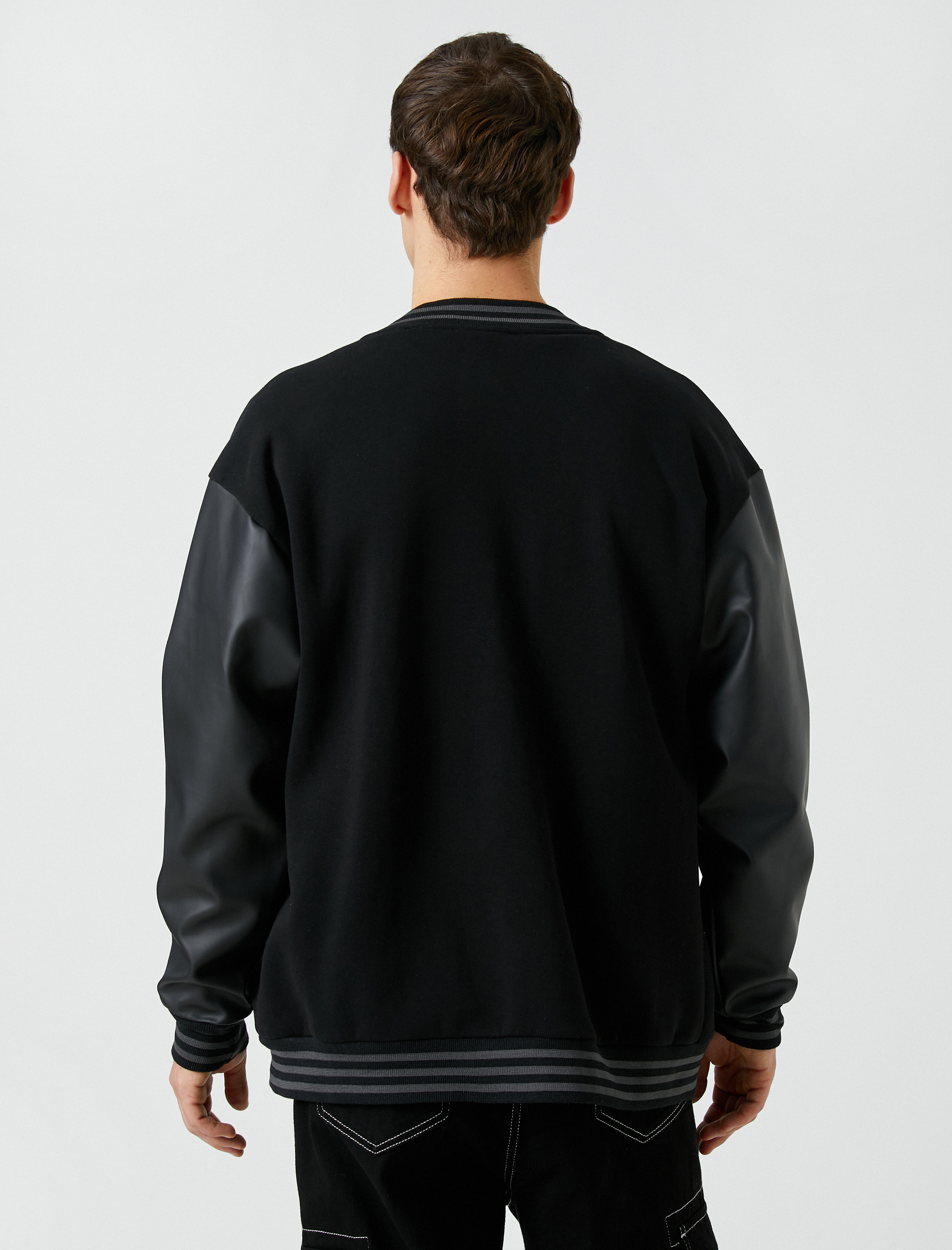 Kolej Ceket Bomber Yaka İşlemeli Çıtçıt Düğmeli Cepli