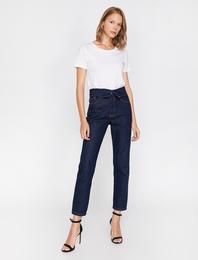 Eve Slim Jean - Yüksek Bel Normal Kesim Hafif Düz Paça Pantolon