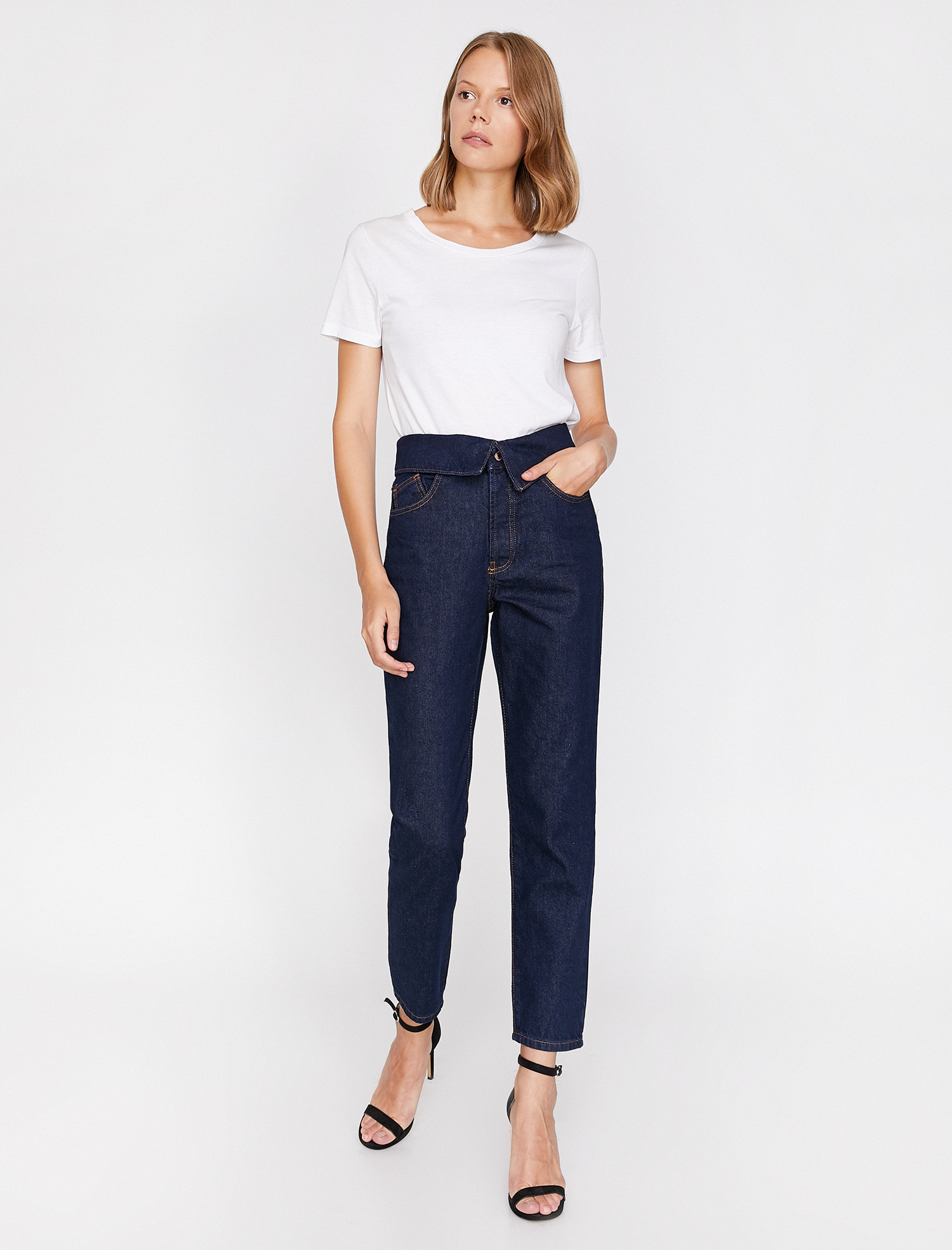   Eve Slim Jean - Yüksek Bel Normal Kesim Hafif Düz Paça Pantolon