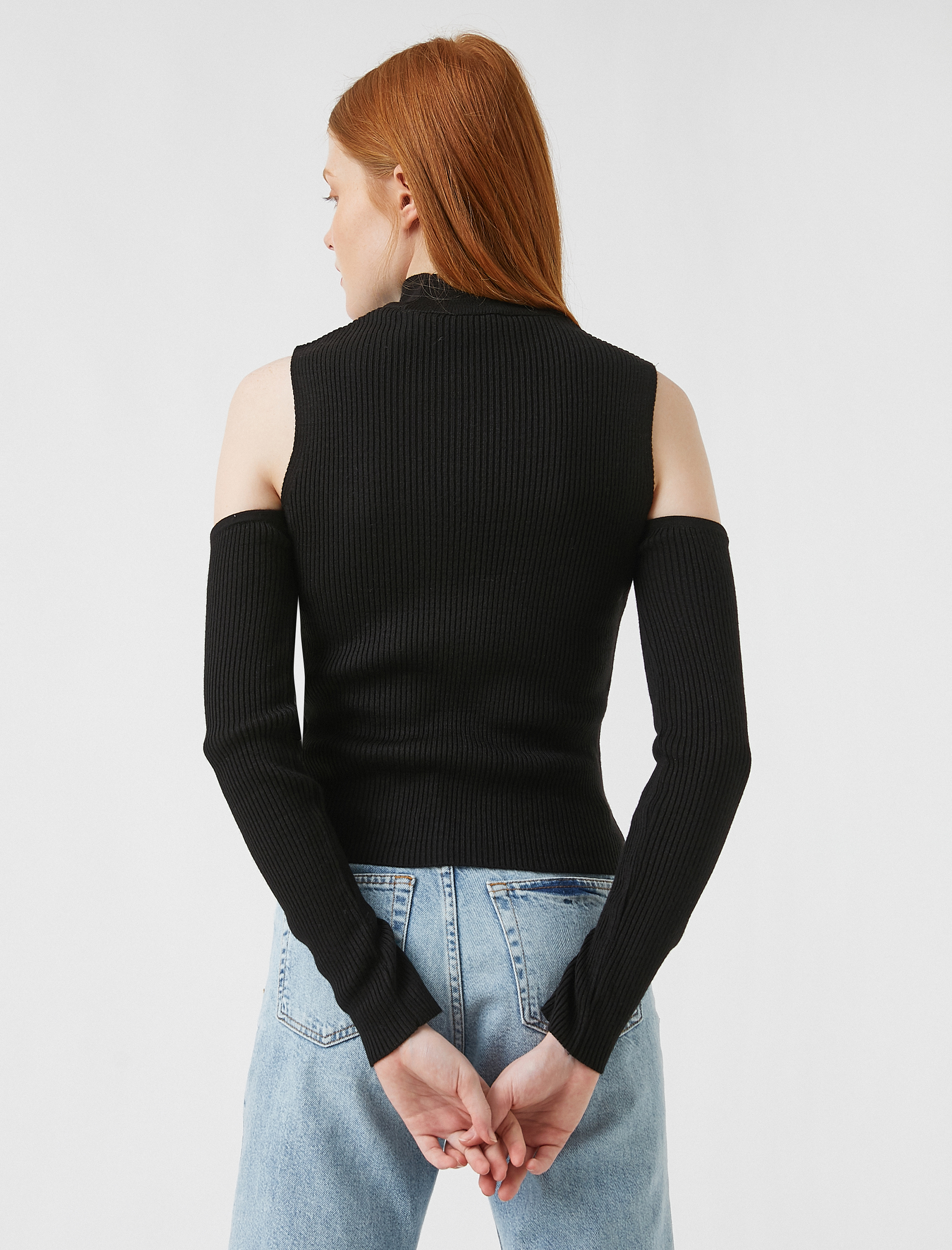   Omuz Dekolteli Uzun Kollu Triko Kazak