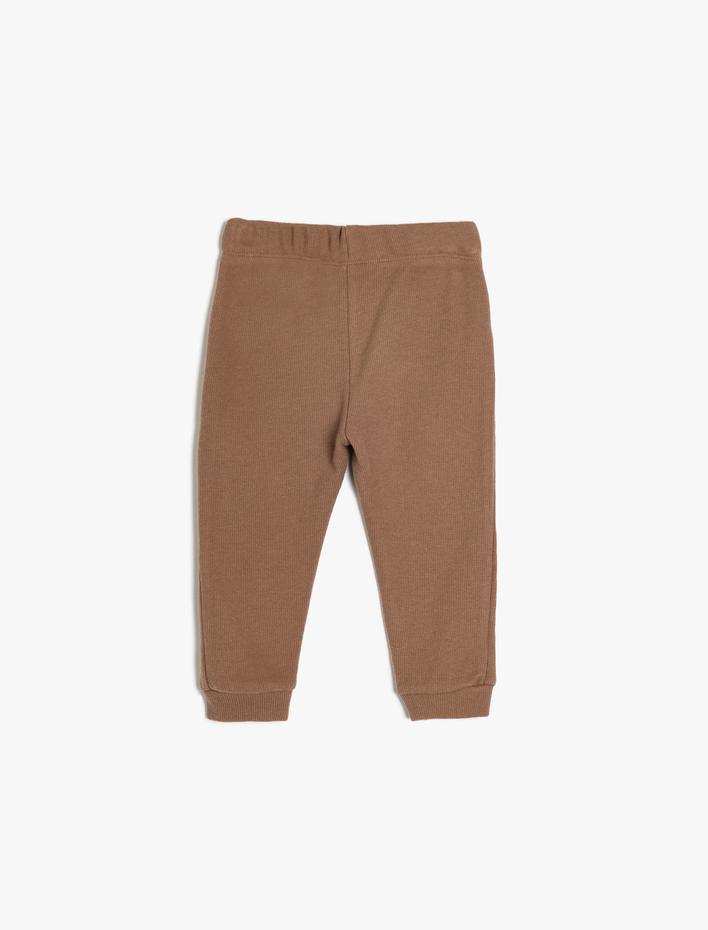 Erkek Bebek Eşofman Altı Basic Beli Lastikli Pamuklu