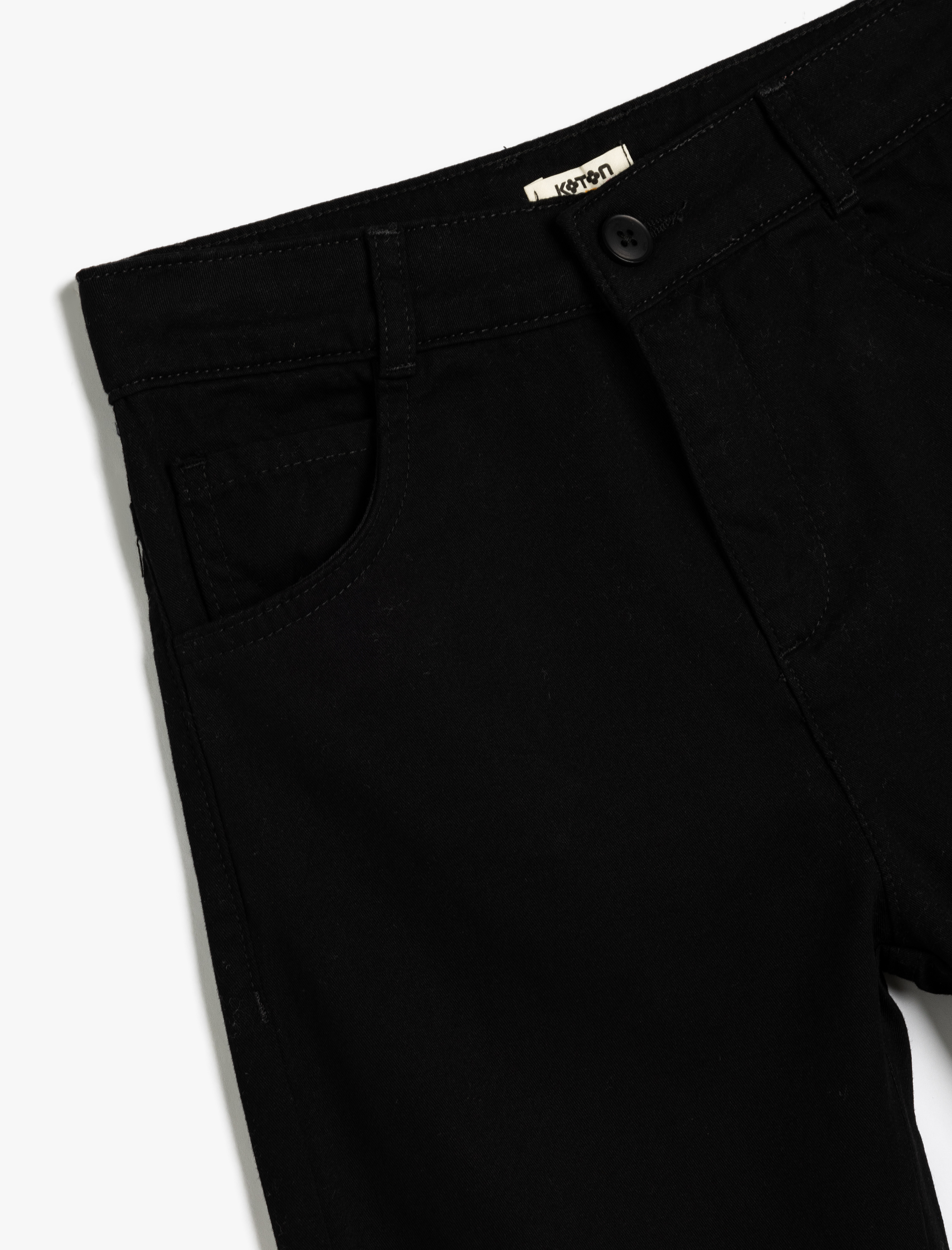  Erkek Çocuk Basic Pantolon Düğme Kapamalı Cepli