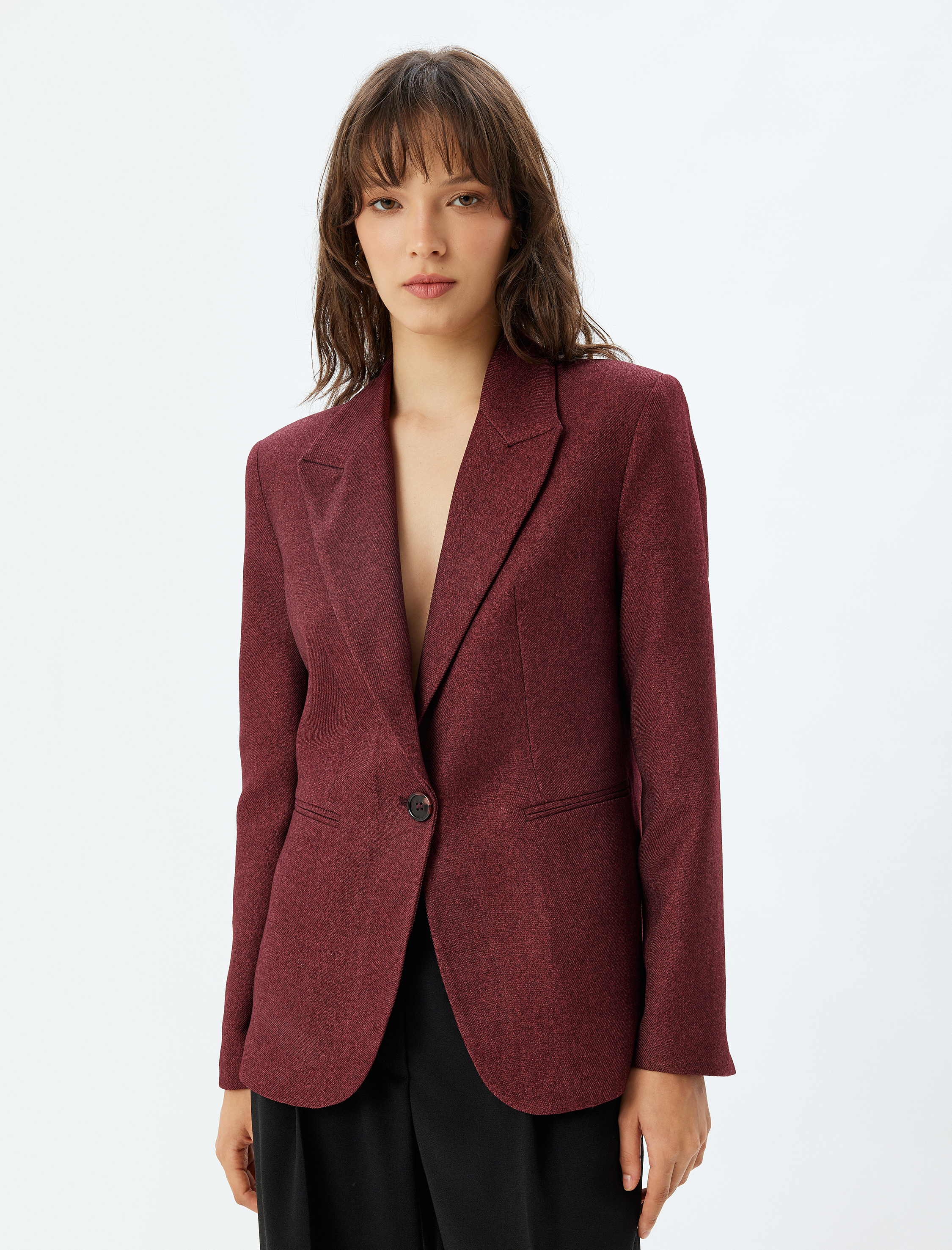   Blazer Ceket Kruvaze Düğmeli