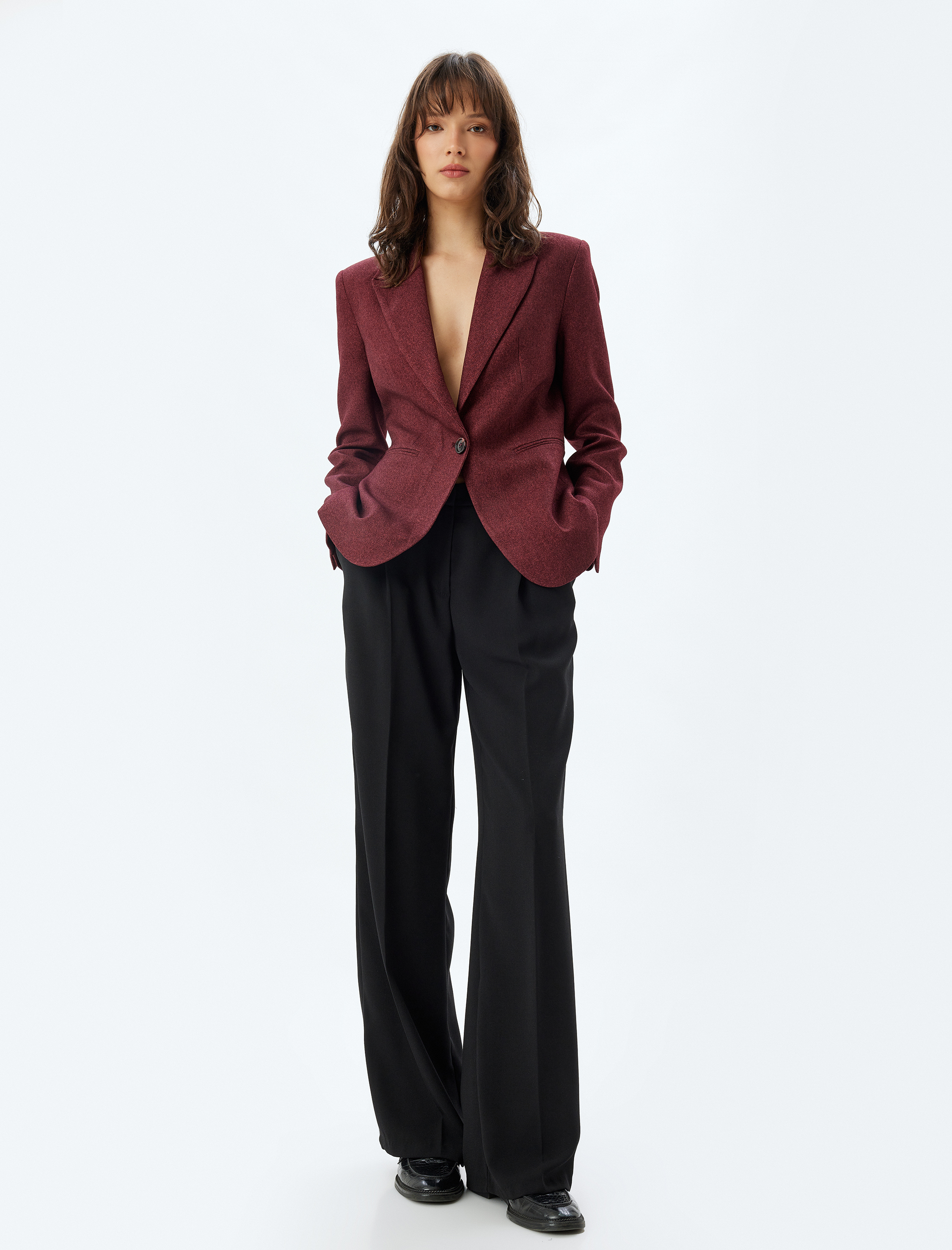   Blazer Ceket Kruvaze Düğmeli