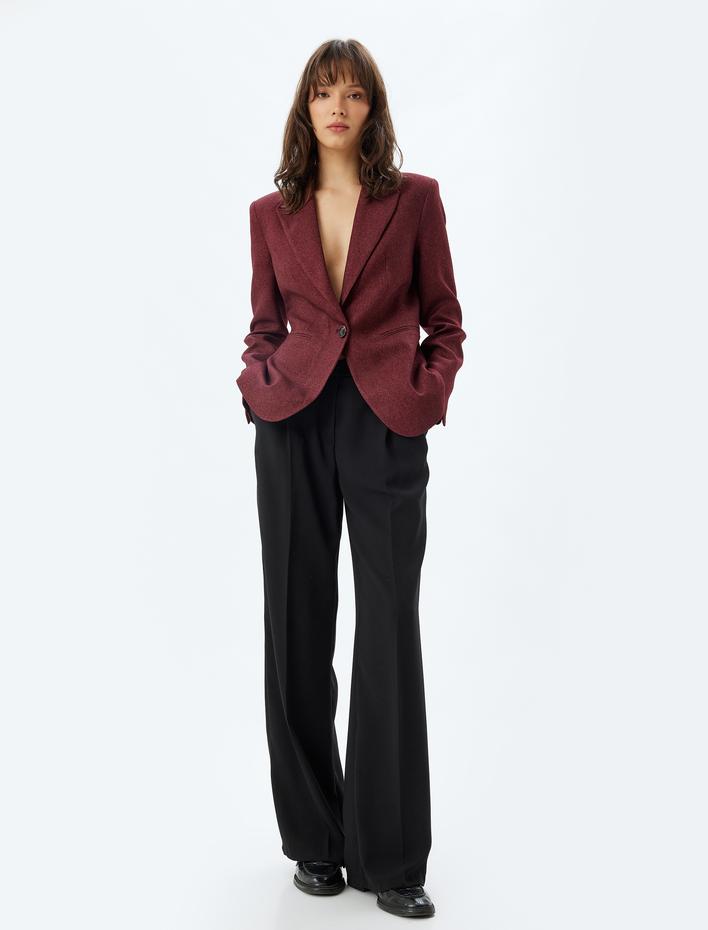  Blazer Ceket Kruvaze Düğmeli