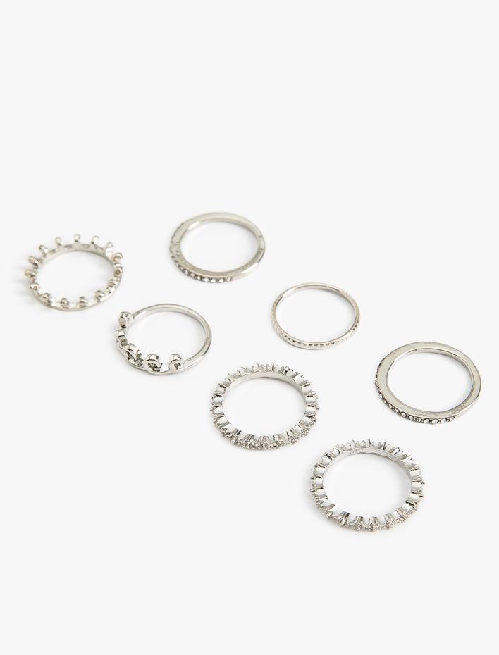 Kadın Yüzük Seti 7'li Taş Detaylı