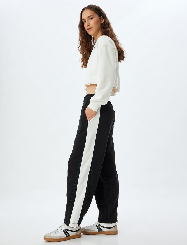  Şardonlu Oversize Geniş Paça Eşofman Altı