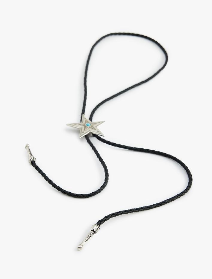 Kadın Bolo Kravat Kolye Yıldız Aksesuar Detaylı