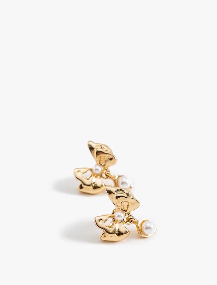 Kadın Fiyonk Küpe İnci Detaylı