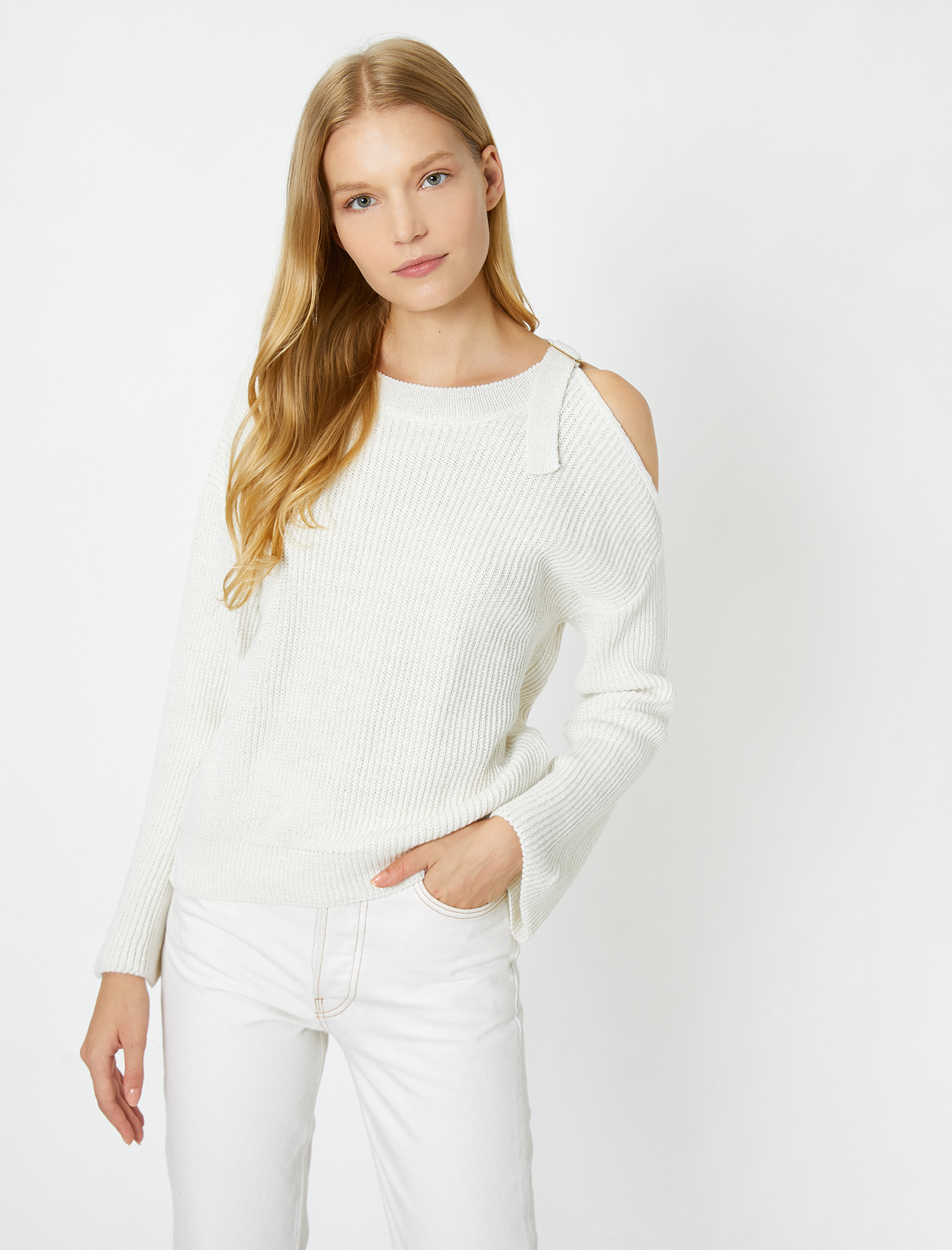   Toka Detaylı Triko Kazak