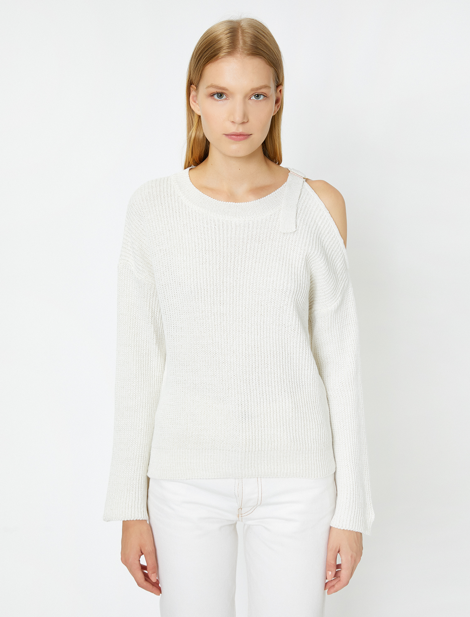   Toka Detaylı Triko Kazak