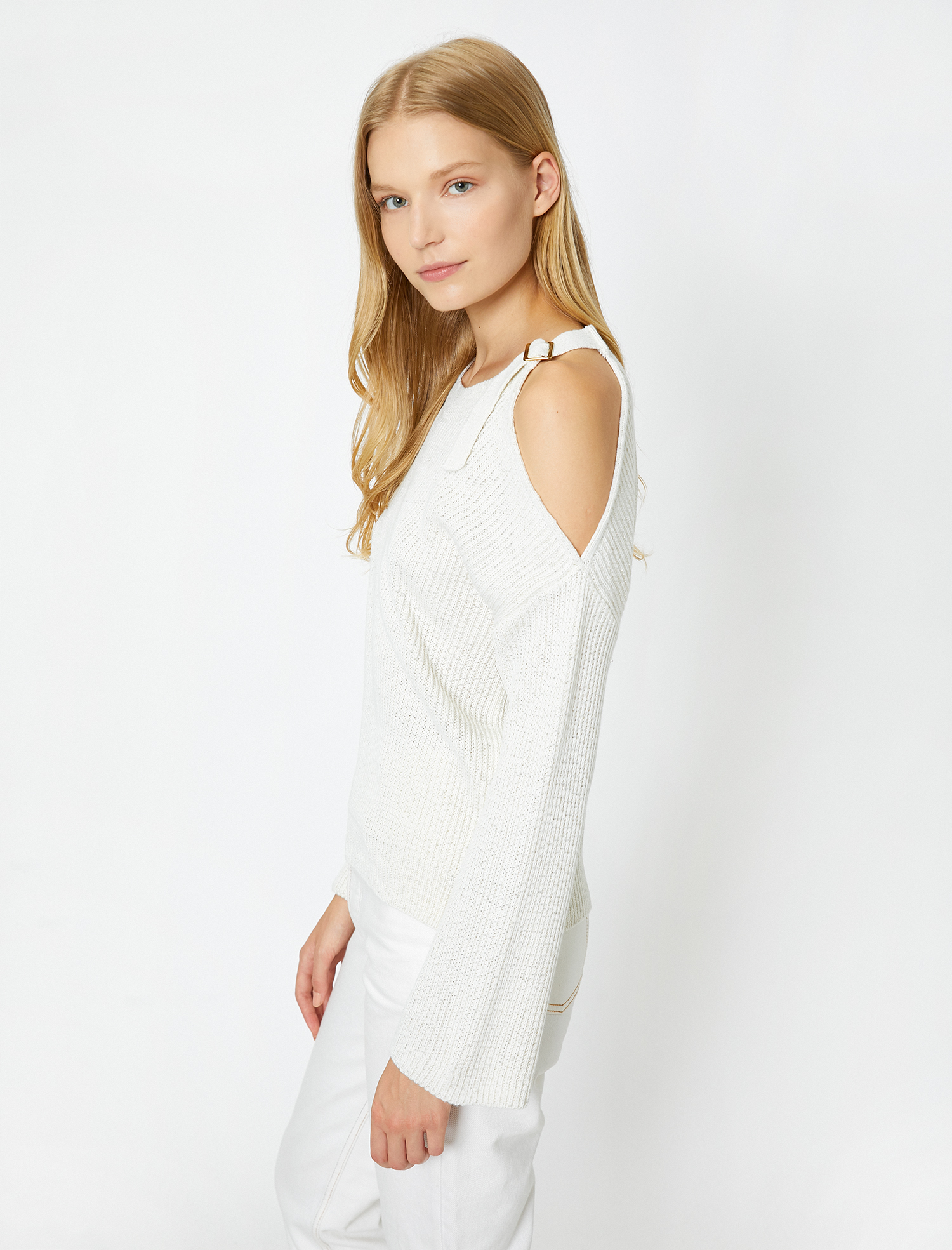   Toka Detaylı Triko Kazak