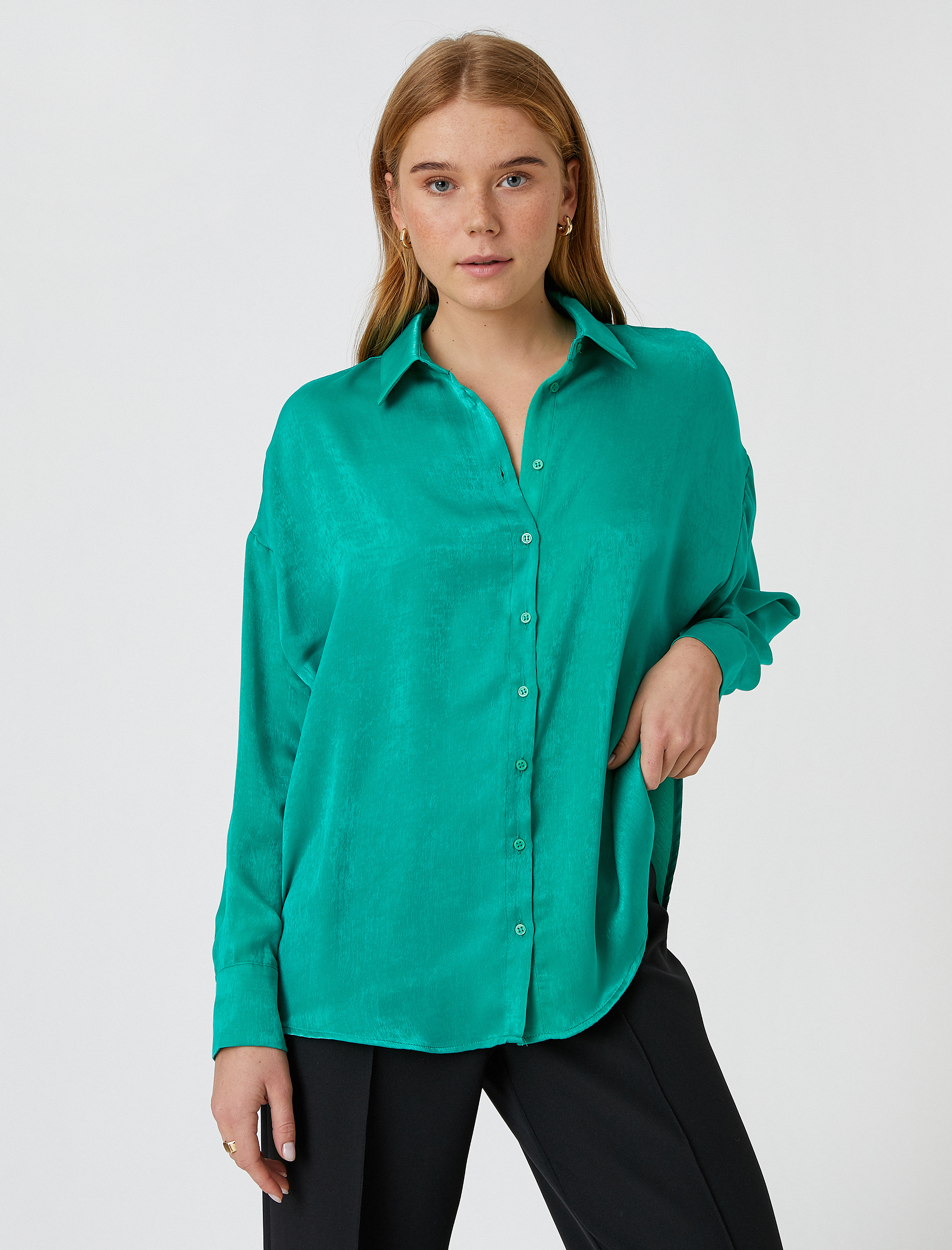   Basic Gömlek Uzun Kollu