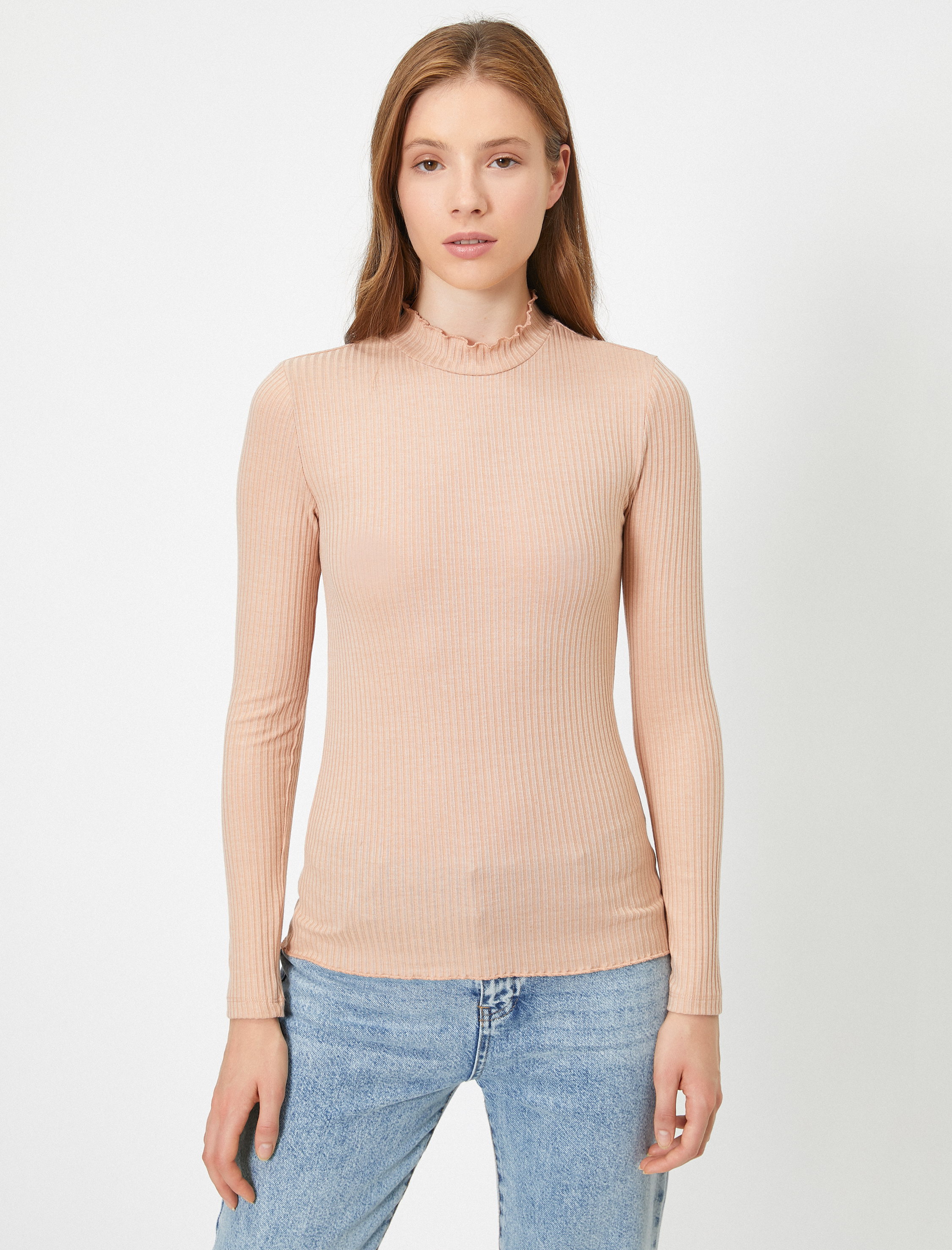   Slim Ribana Uzun Kollu Tişört