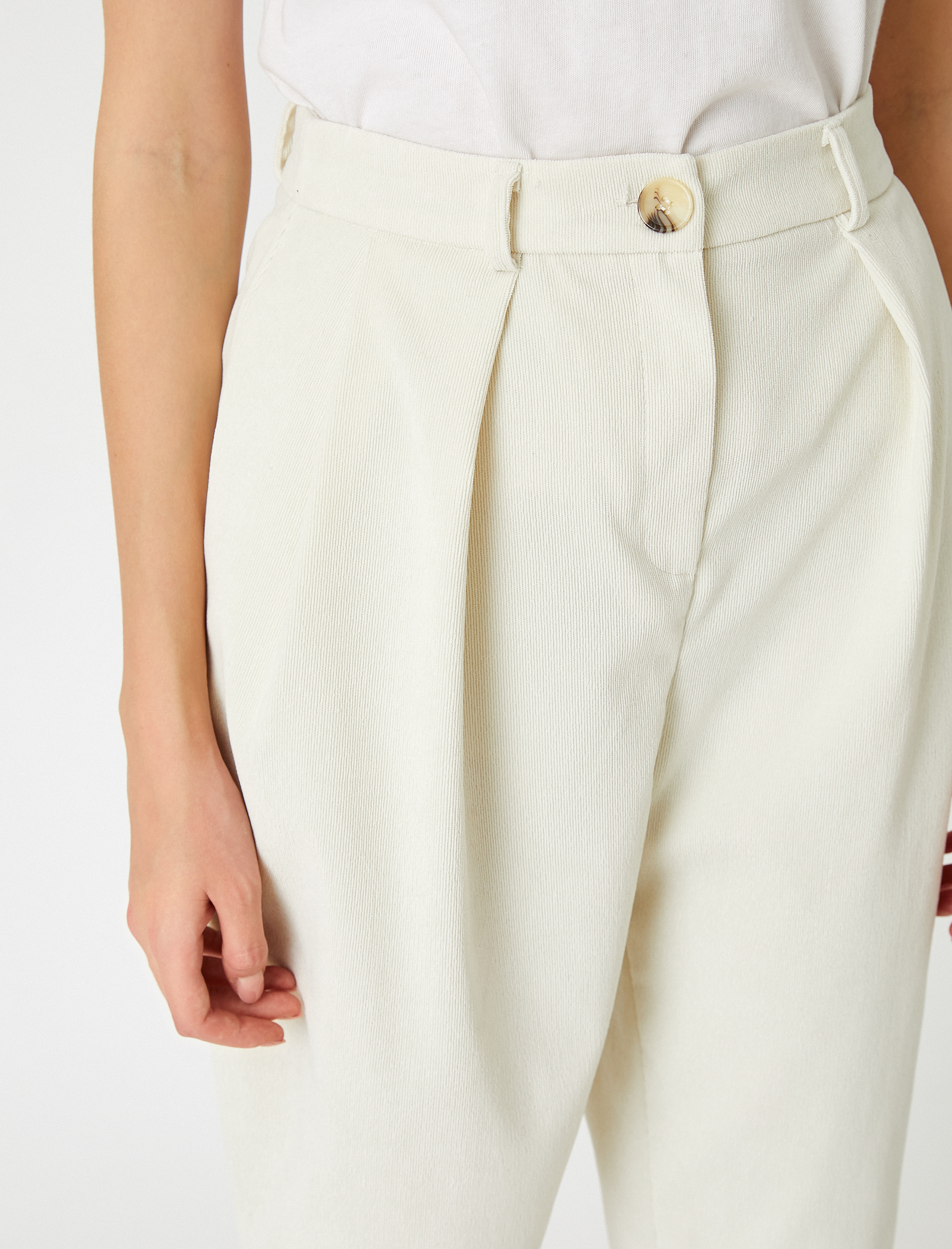   Kadife Pantolon Pileli