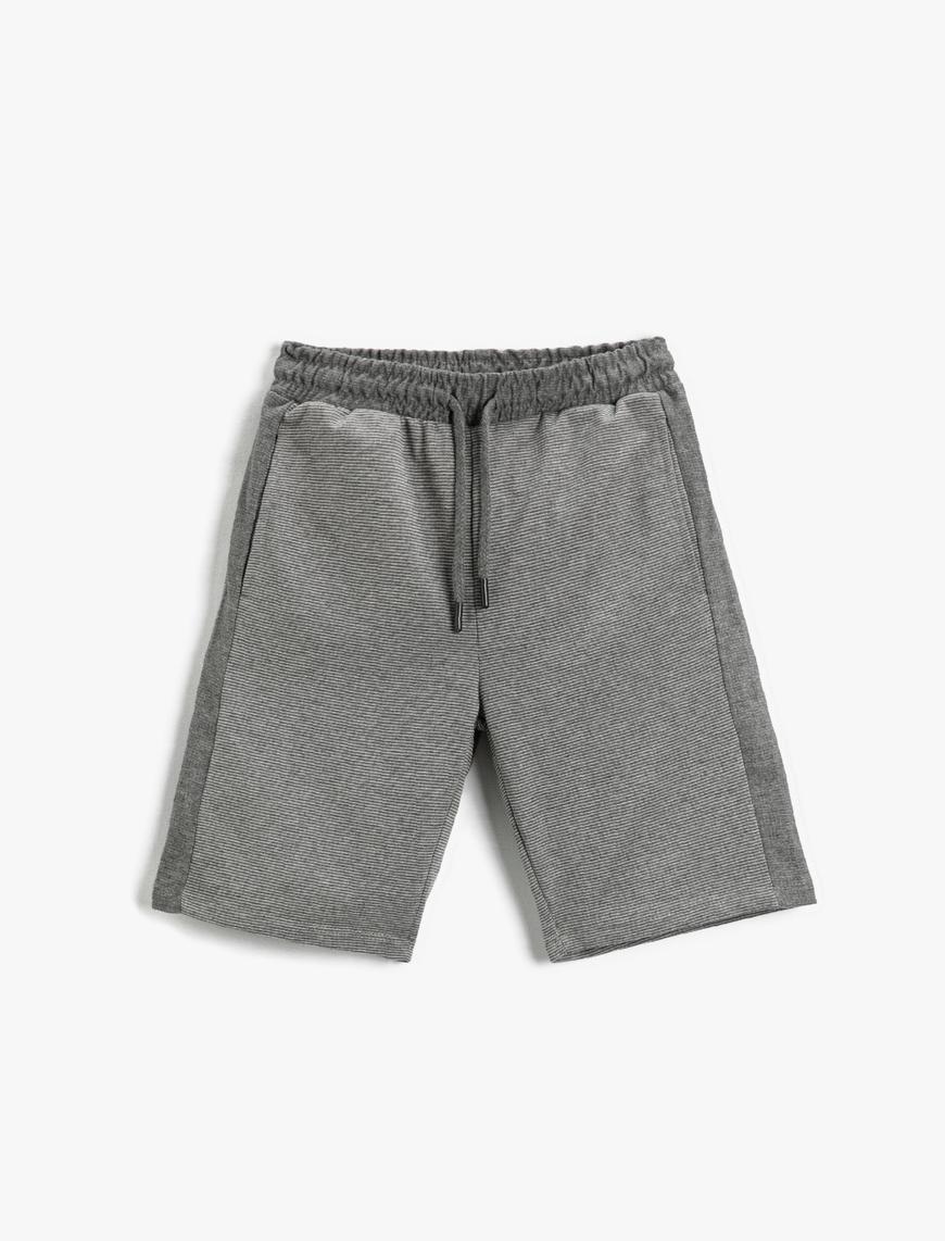  Erkek Çocuk Basic Şort Beli Bağcıklı
