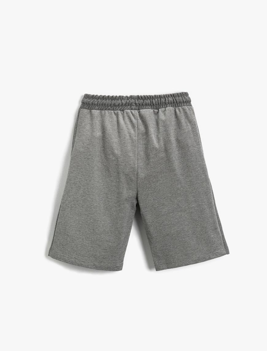  Erkek Çocuk Basic Şort Beli Bağcıklı