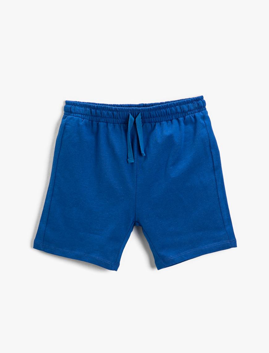  Erkek Çocuk Basic Şort Beli Bağcıklı
