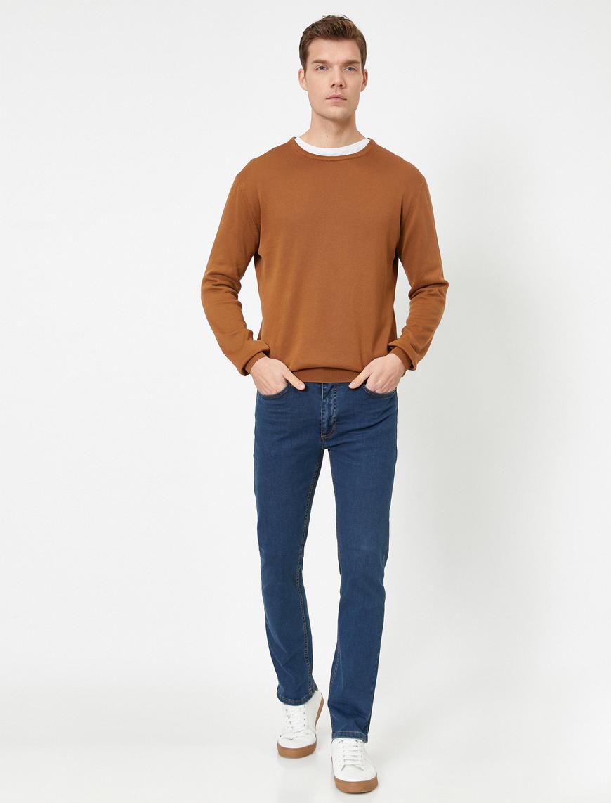   Straight Fit Boru Paça Kot Pantolon - Mark Jean