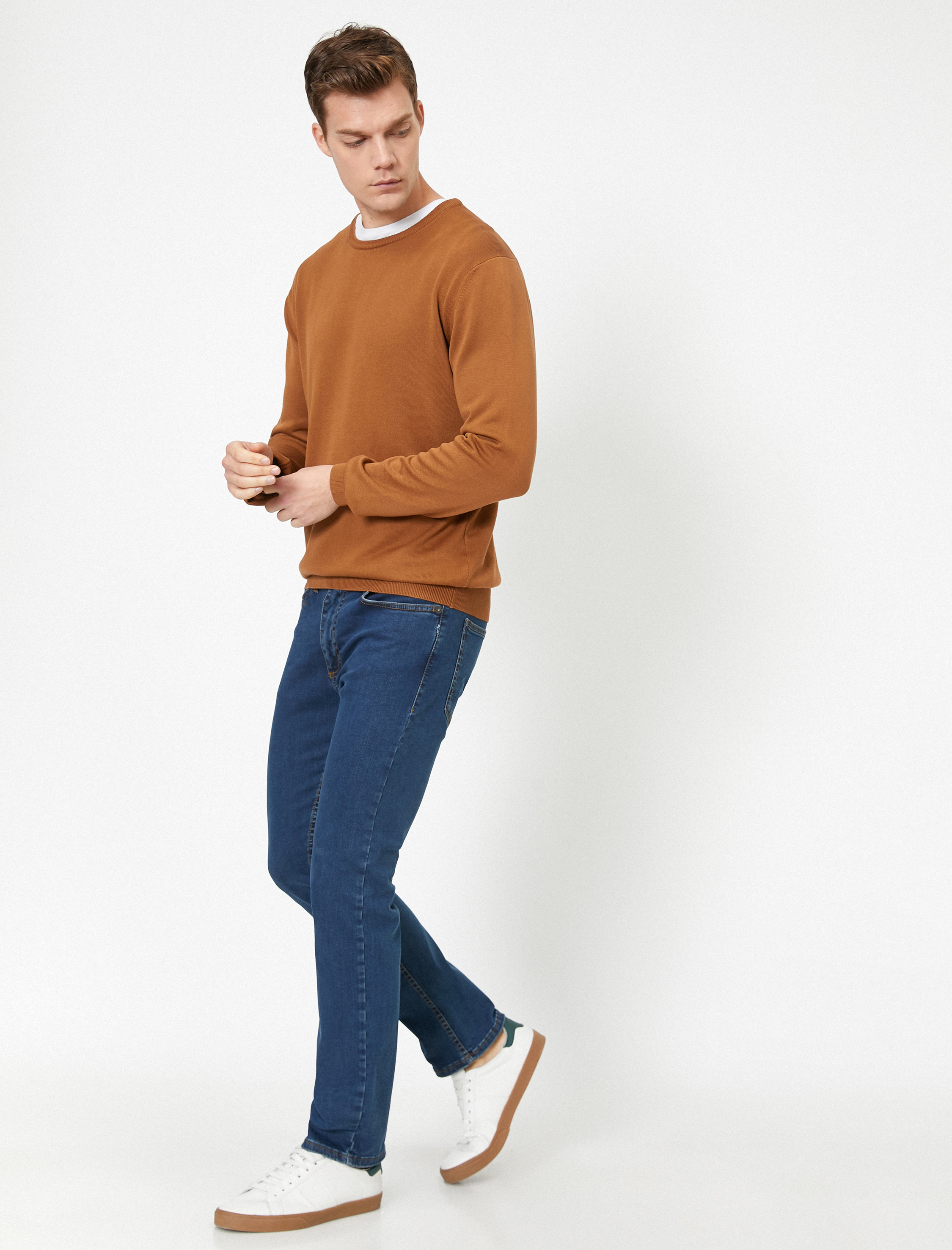   Straight Fit Boru Paça Kot Pantolon - Mark Jean