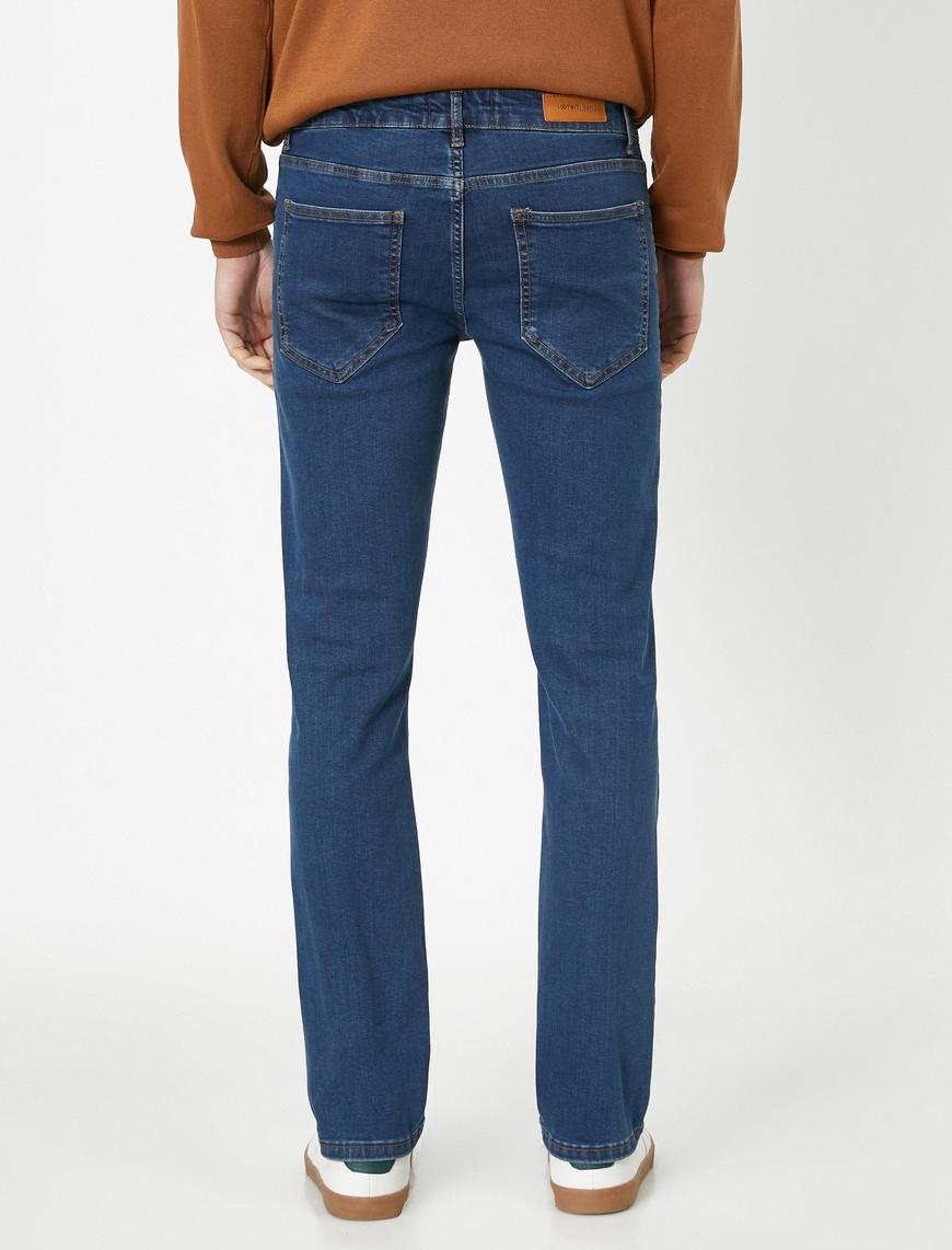   Straight Fit Boru Paça Kot Pantolon - Mark Jean